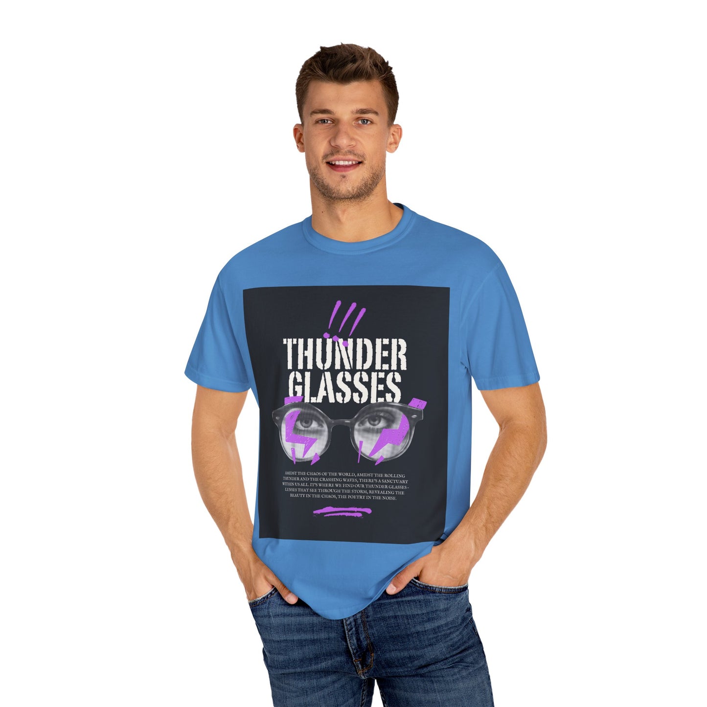 Thunder Glasses Unisex T-Shirt | Retro Graphic Tee for Music Lovers, Gift for Birthdays, Festivals, Unisex Style, Casual Wear