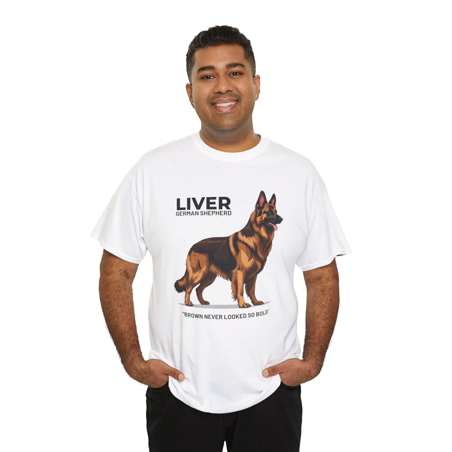 Liver German Shepherd Lover Tee - Brown Never Looked So Bold | Dog Owner Gift, Pet Parent Shirt, Animal Lover Apparel