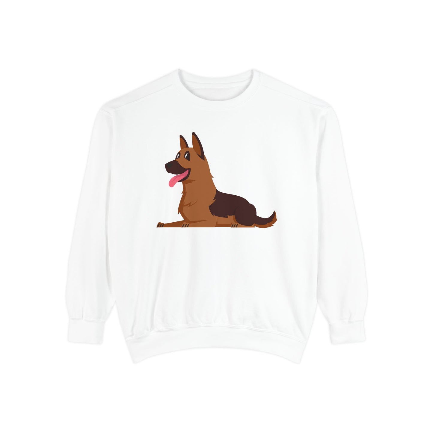 Unisex Dog Lover Hoodie With Graphic of a German Shepherd Leaving Tongue Out