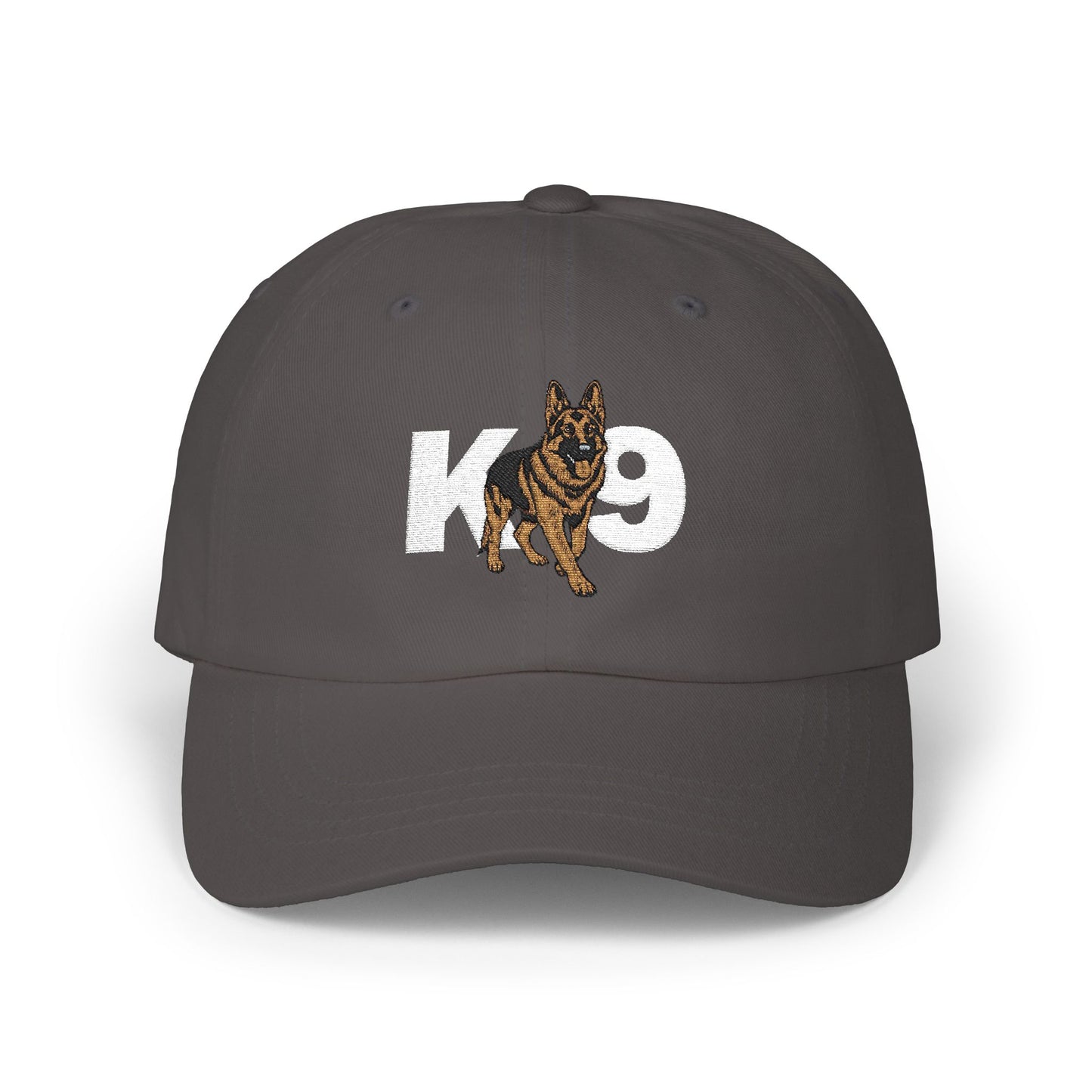 Classic Embroidered K9 Dad Cap Featuring German Shepherd | Dog Lover's Hat, Pet Owner Gift, Adjustable Baseball Cap