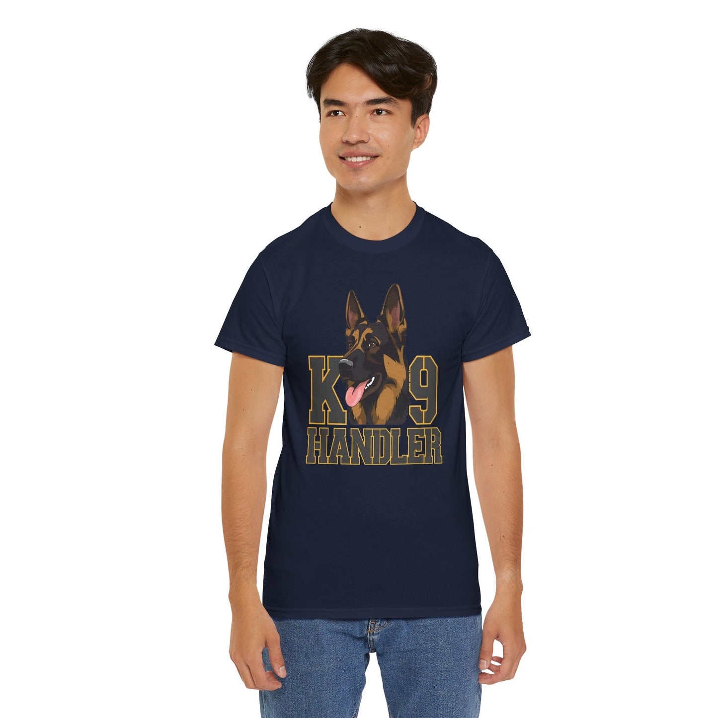 German Shepherd K9 Handler Tee, Perfect for Dog Lovers, Gift for Pet Owners, Unisex Cotton T-Shirt
