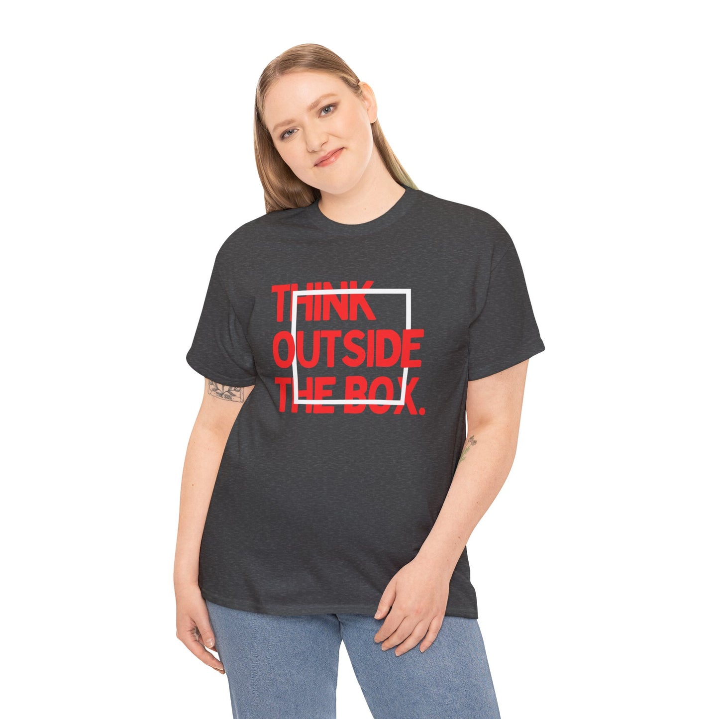 Creative Thinking Unisex Cotton Tee - Thin Out of Box, Inspirational Shirt, Motivational Gifts, Trendy Top for All Occasions, Perfect for Dreamers
