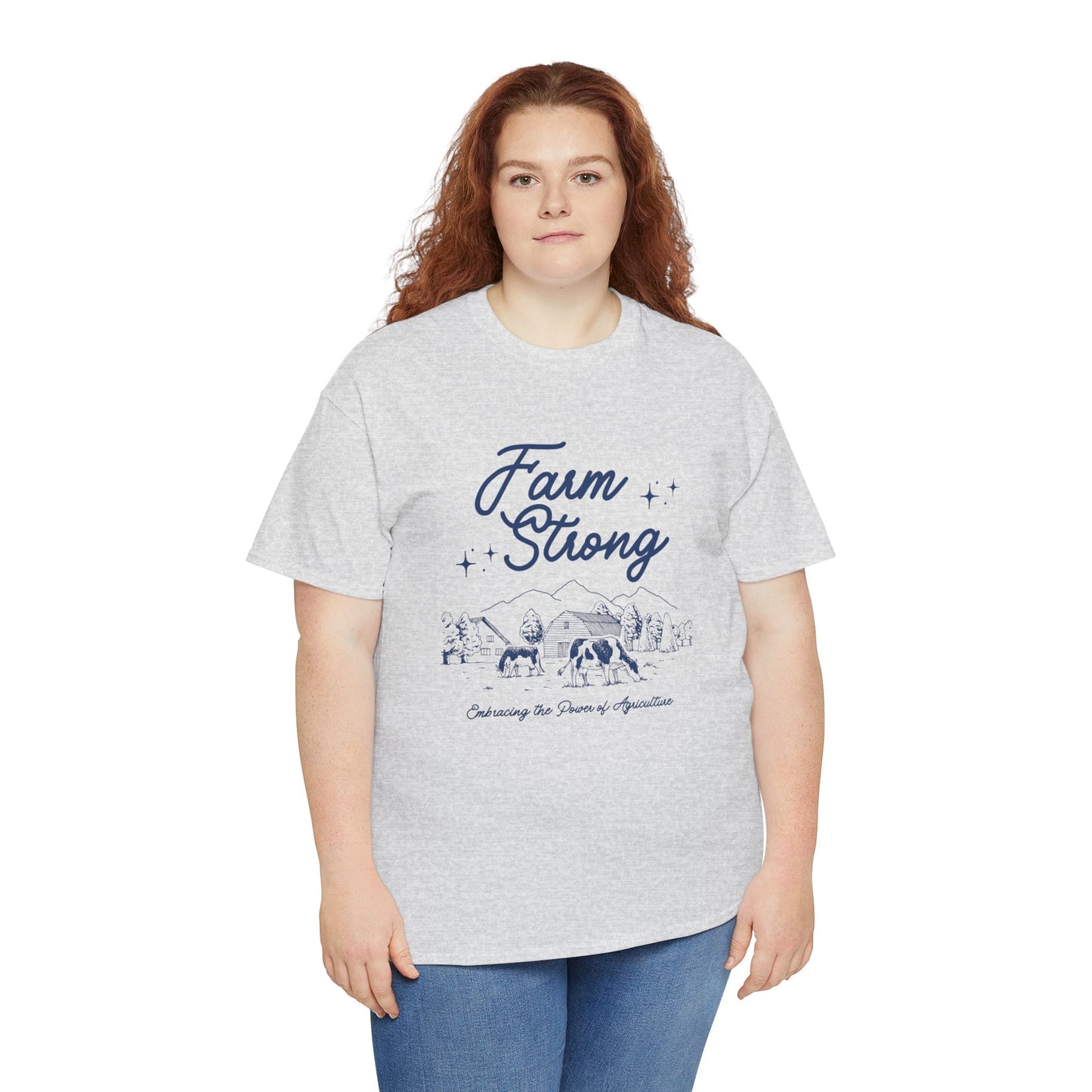 Farm Strong Unisex Cotton Tee - Embracing the Power of Agriculture, Motivational Shirt, Inspirational Tee