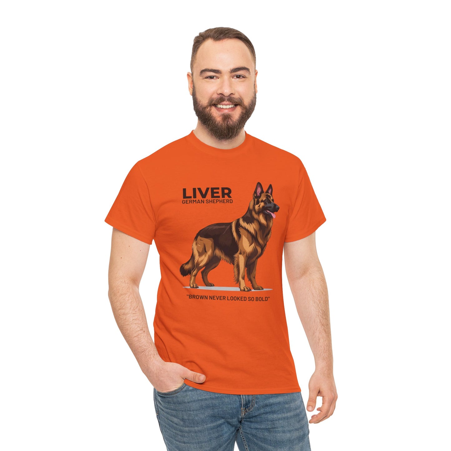 Liver German Shepherd Lover Tee - Brown Never Looked So Bold | Dog Owner Gift, Pet Parent Shirt, Animal Lover Apparel