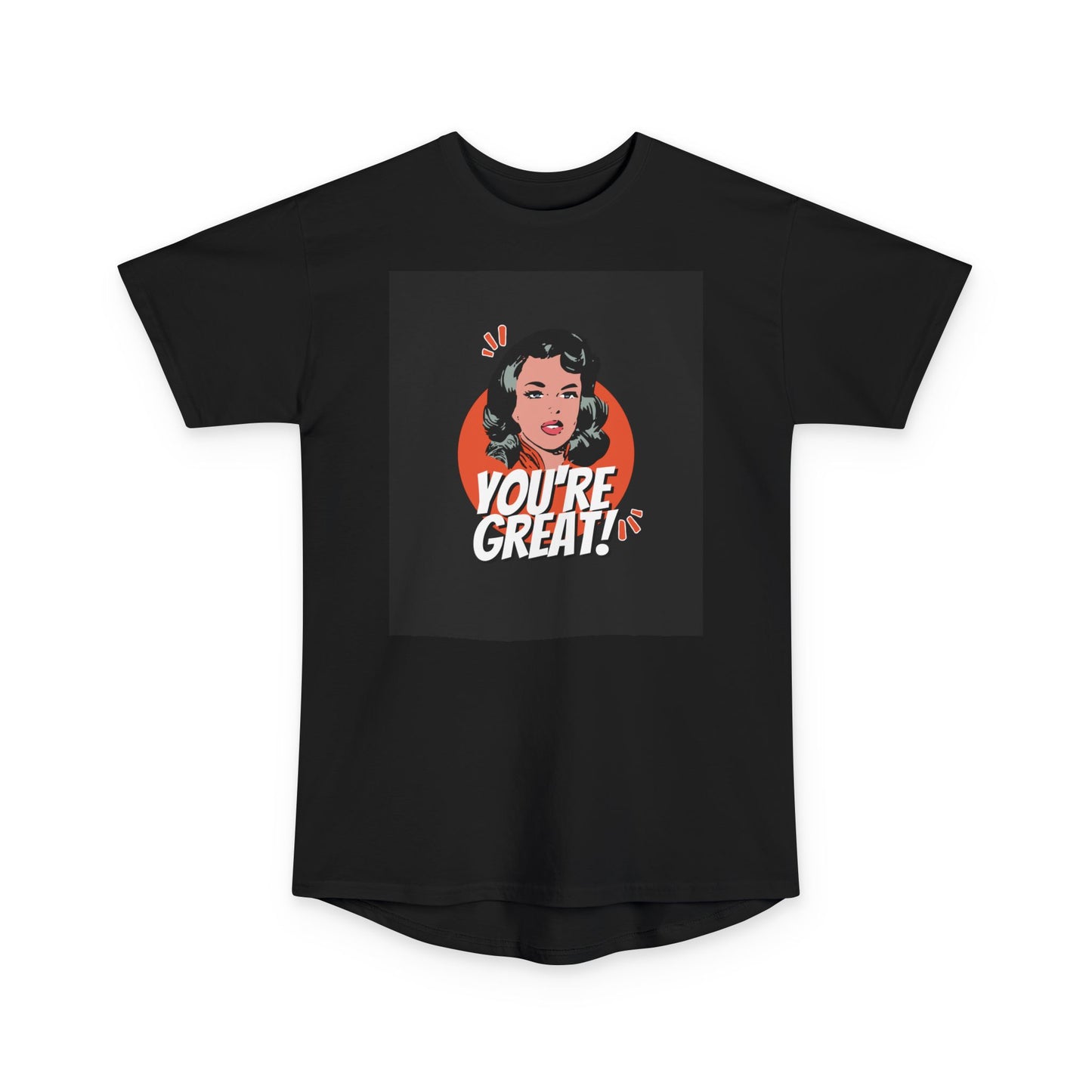 Unisex Long Body Urban Tee - "You're Great!" Graphic Tee, Casual Streetwear, Positive Affirmation Shirt, Gift for Friends, Everyday Style