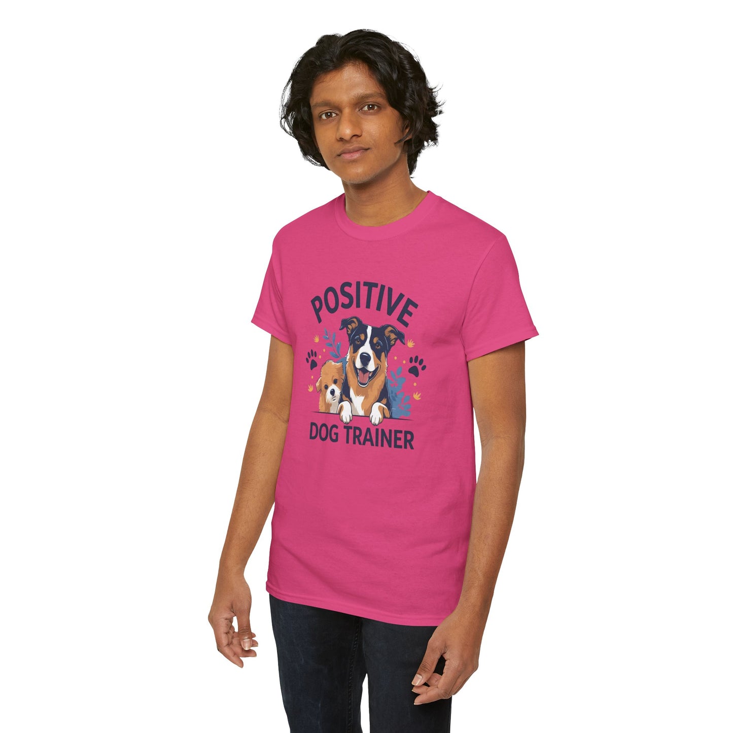 Positive Dog Trainer Tee, Dog Lover Gift, Unisex Cotton T-Shirt, Pet Training Apparel, Animal Care, Casual Dog Shirt