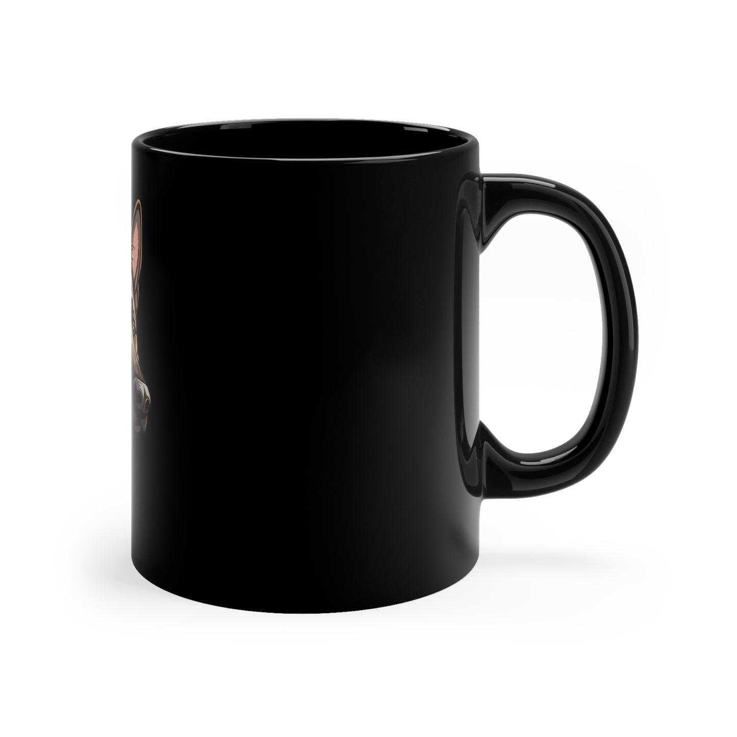 German Shepherd Coffee Mug - 11oz Black Ceramic Mug for Dog Lovers