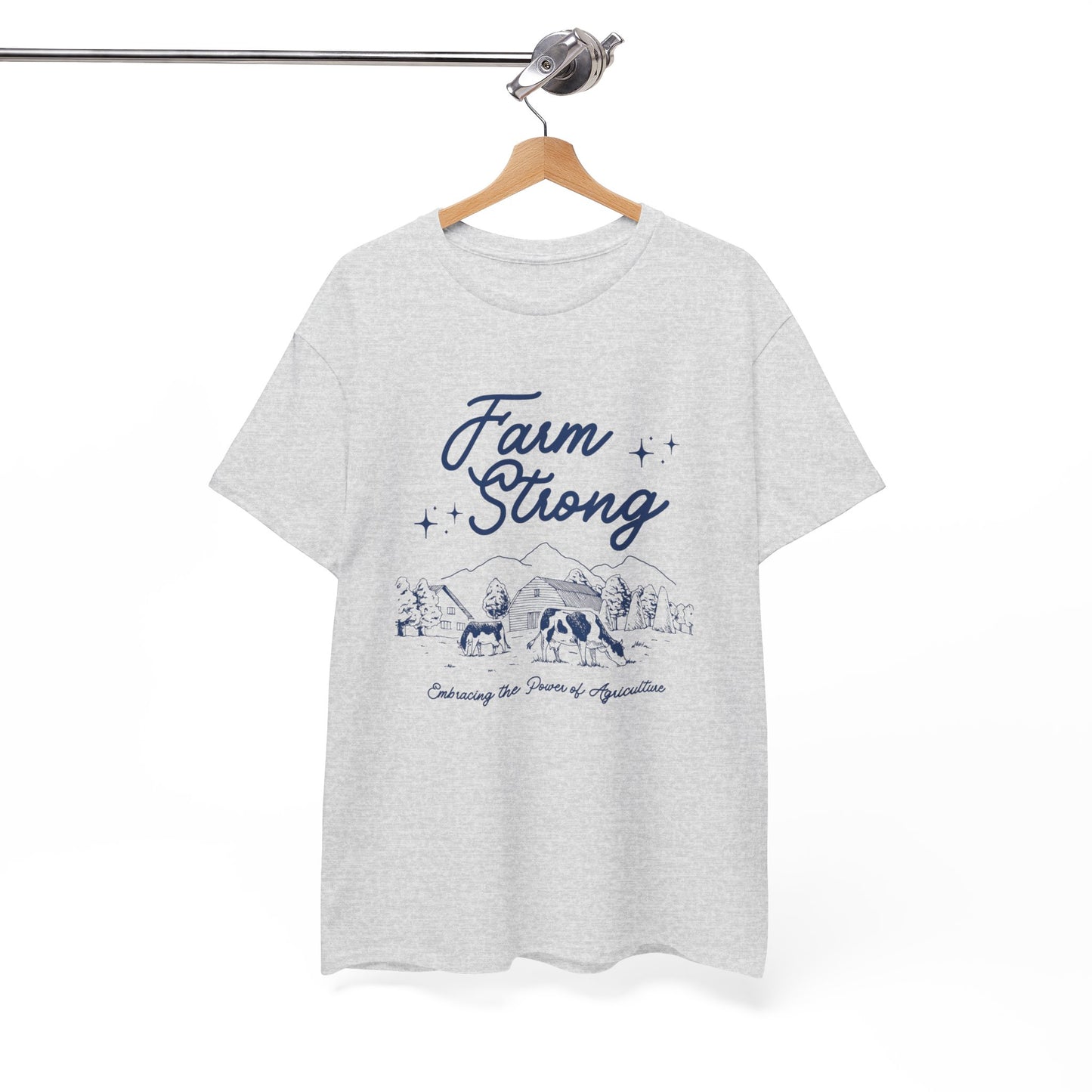 Farm Strong Unisex Cotton Tee - Embracing the Power of Agriculture, Motivational Shirt, Inspirational Tee