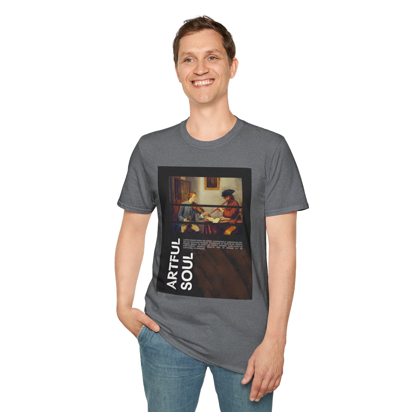 Artful Soul Unisex Softstyle T-Shirt, Artistic Tee, Gift for Art Lovers, Casual Wear, Creative Fashion, Art Enthusiast Shirt