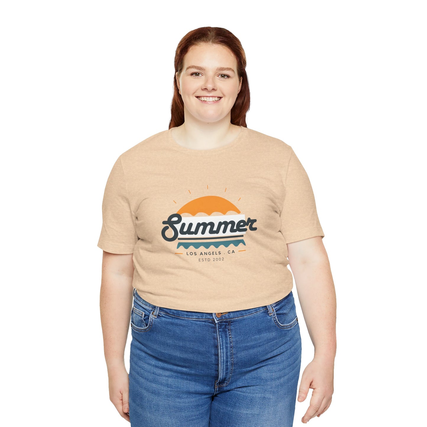 Summer Vibes Unisex Jersey Short Sleeve Tee, Beach Shirt, Casual Summer Wear, Gift for Friends, Coastal Adventure Top, LA Style Tee