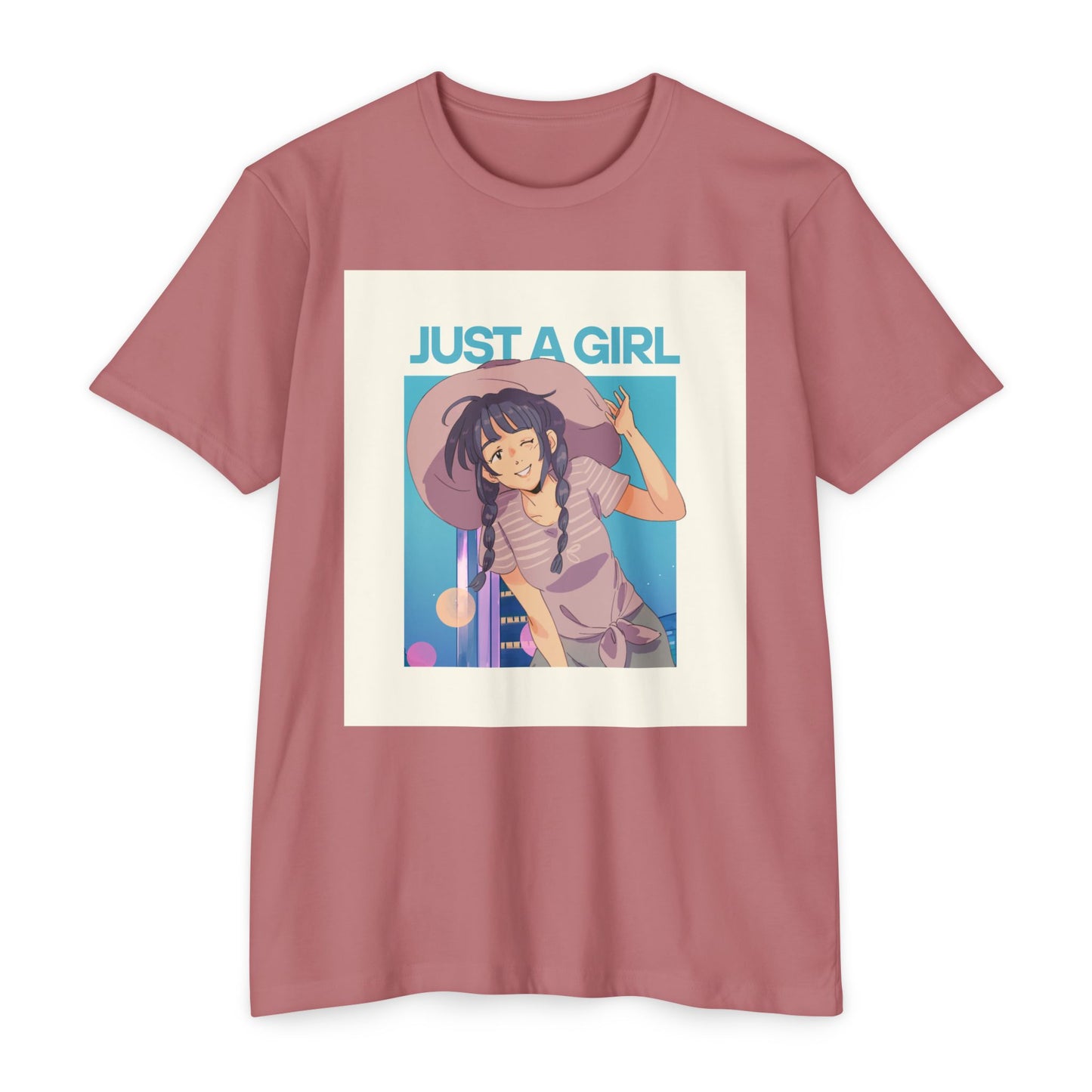 Just A Girl Graphic T-Shirt, Cute Casual Tee for Women, Summer Fashion, Anime Lover Gift, Everyday Wear
