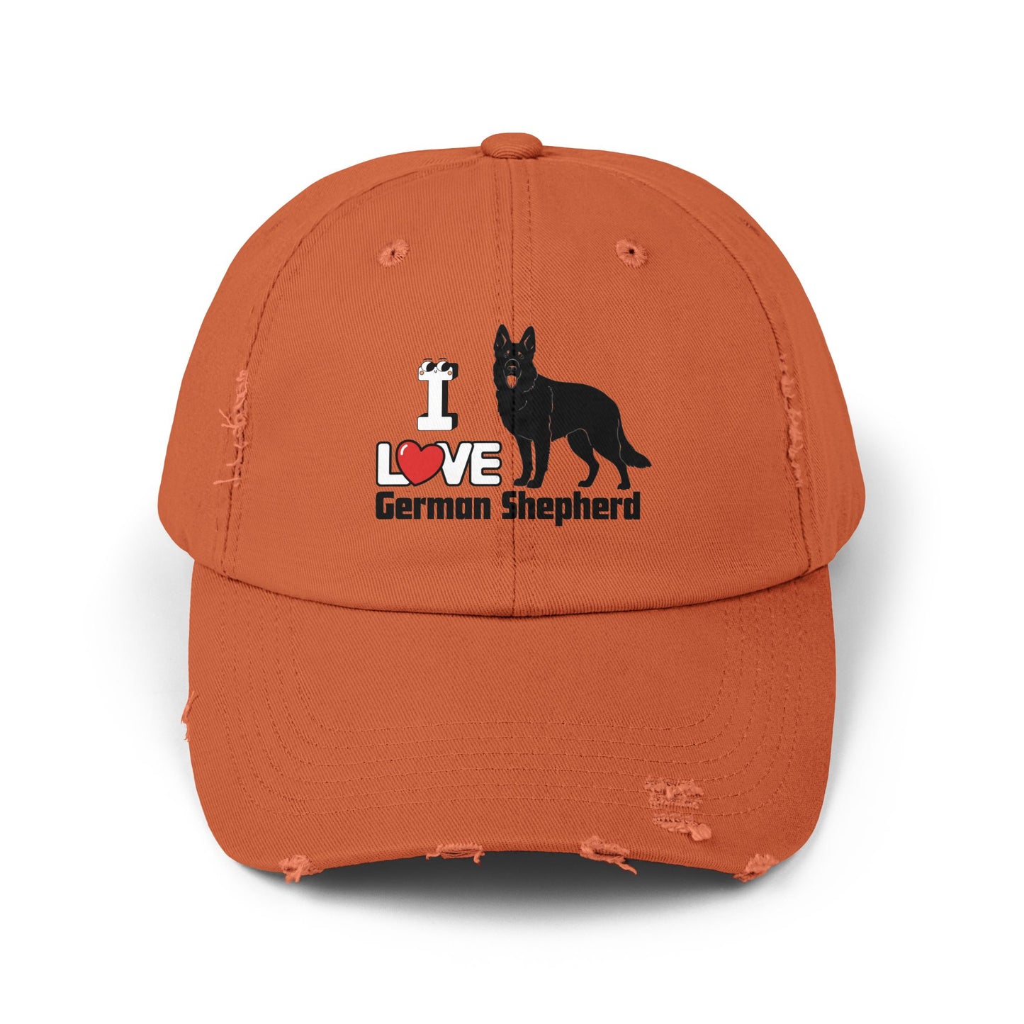 I Love German Shepherd Distressed Cap - Dog Lovers Gift
