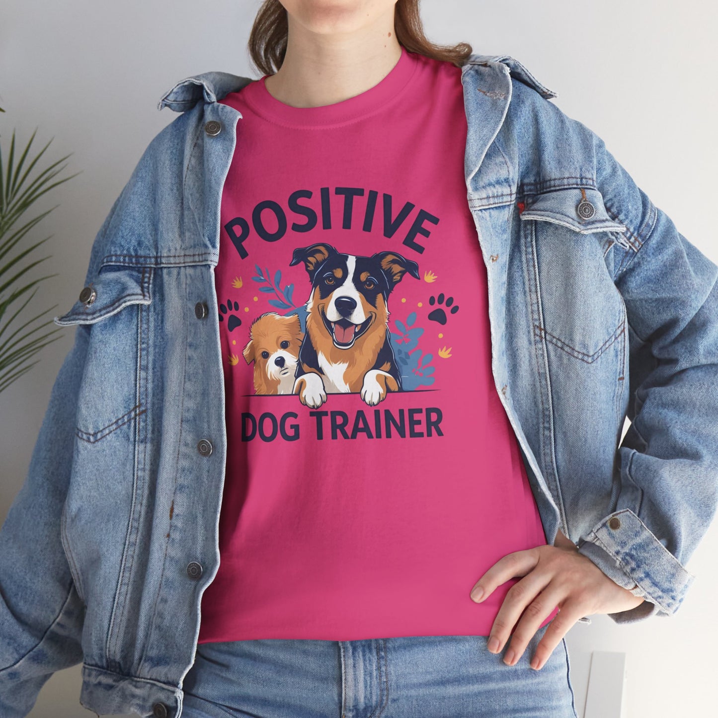Positive Dog Trainer Tee, Dog Lover Gift, Unisex Cotton T-Shirt, Pet Training Apparel, Animal Care, Casual Dog Shirt