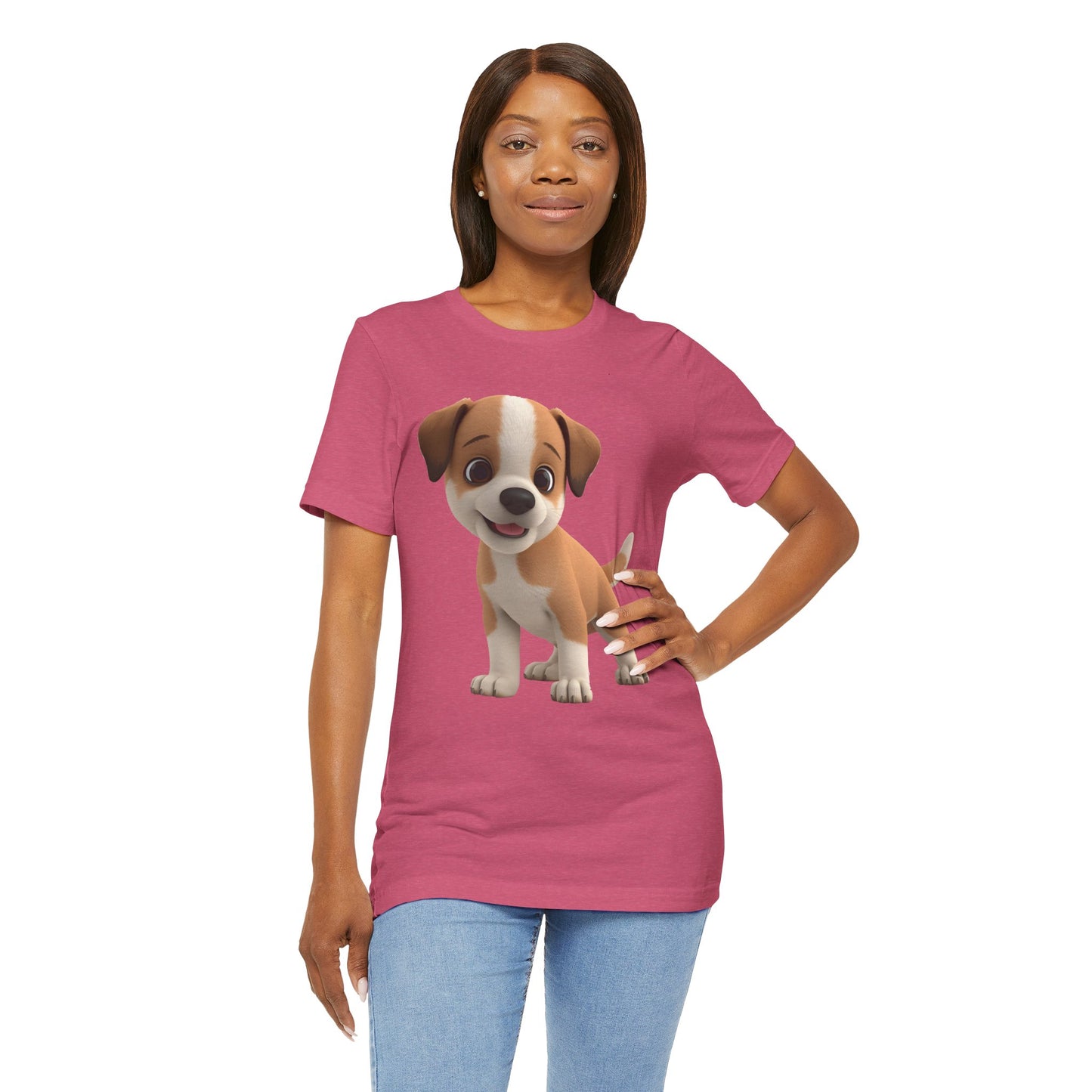 Cute Dog 3D Graphic Tee, Fun Animal Shirt, Dog Lover Gift, Playful Fashion Statement