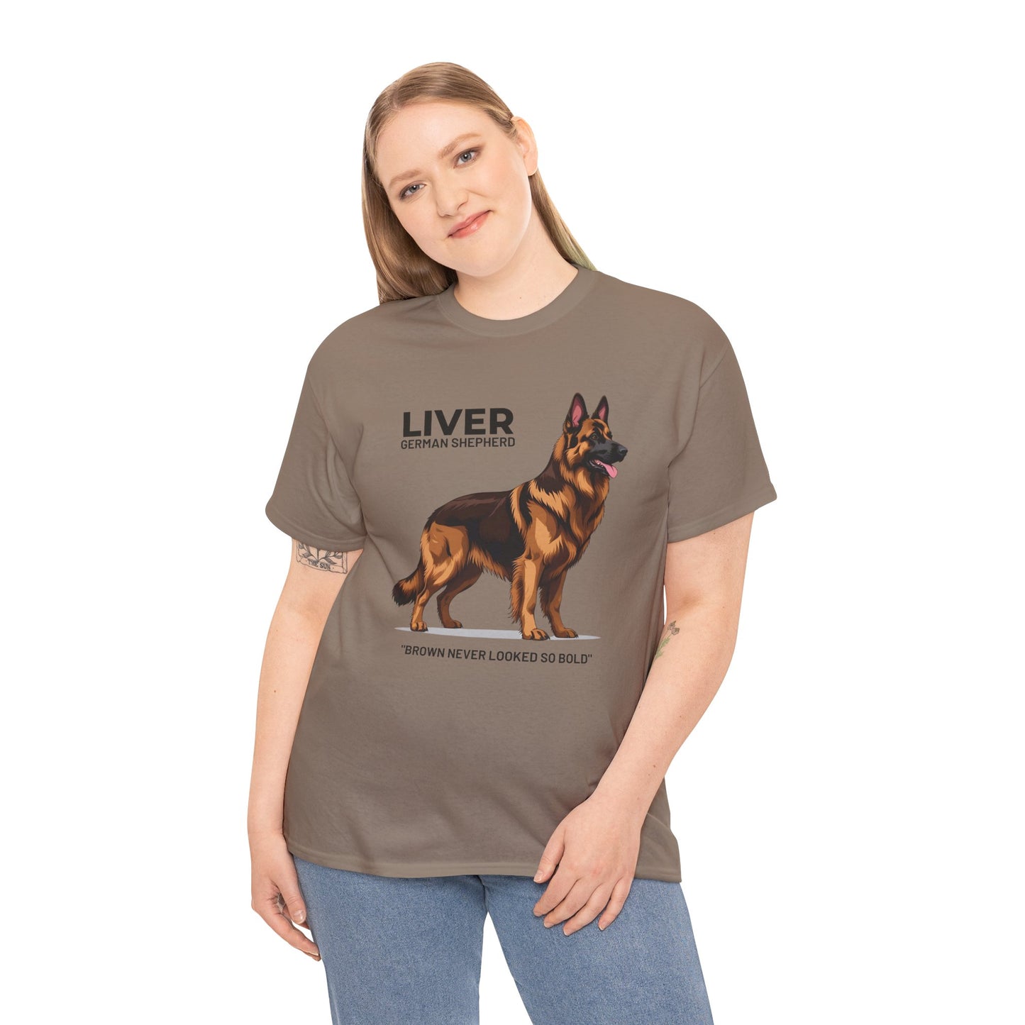 Liver German Shepherd Lover Tee - Brown Never Looked So Bold | Dog Owner Gift, Pet Parent Shirt, Animal Lover Apparel