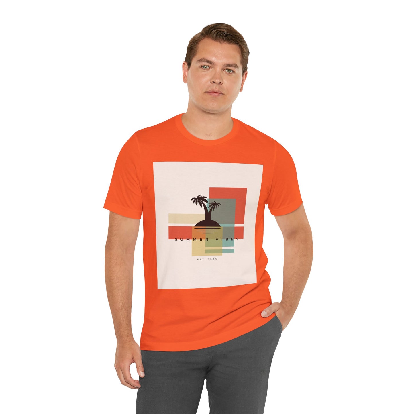 Tropical Sunset Tee, Summer Vibes Shirt, Vacation Outfit, Unisex Graphic Tee, Gift for Beach Lovers, Casual Wear
