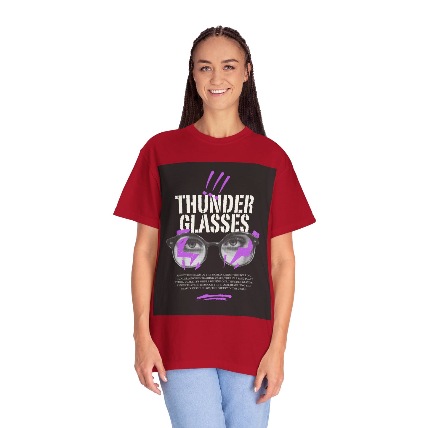 Thunder Glasses Unisex T-Shirt | Retro Graphic Tee for Music Lovers, Gift for Birthdays, Festivals, Unisex Style, Casual Wear