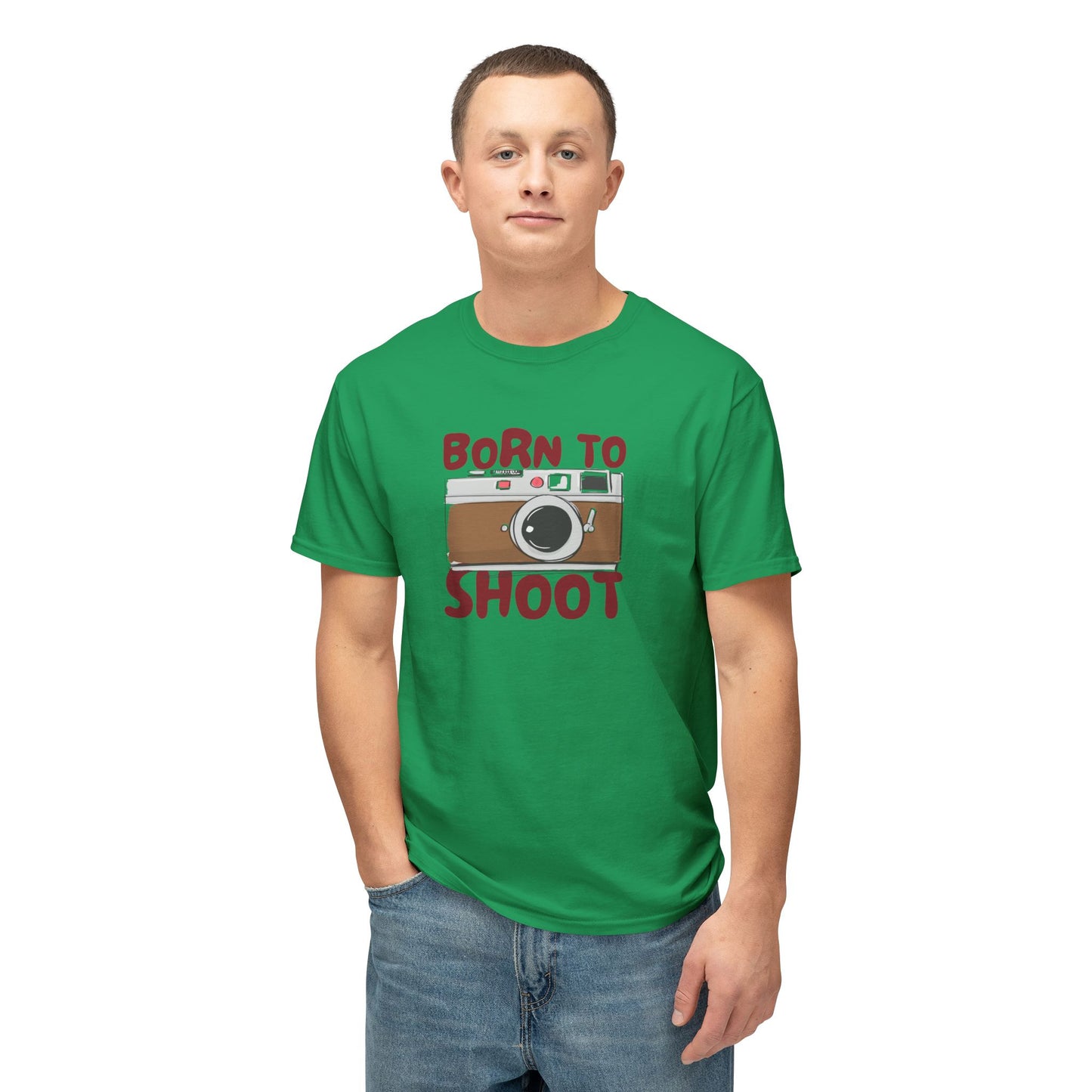 Camera Lover's Unisex T-Shirt – Born to Shoot, Photography Gift, Fun Shirt for Photographers, Unique Tee for Events, Casual Wear