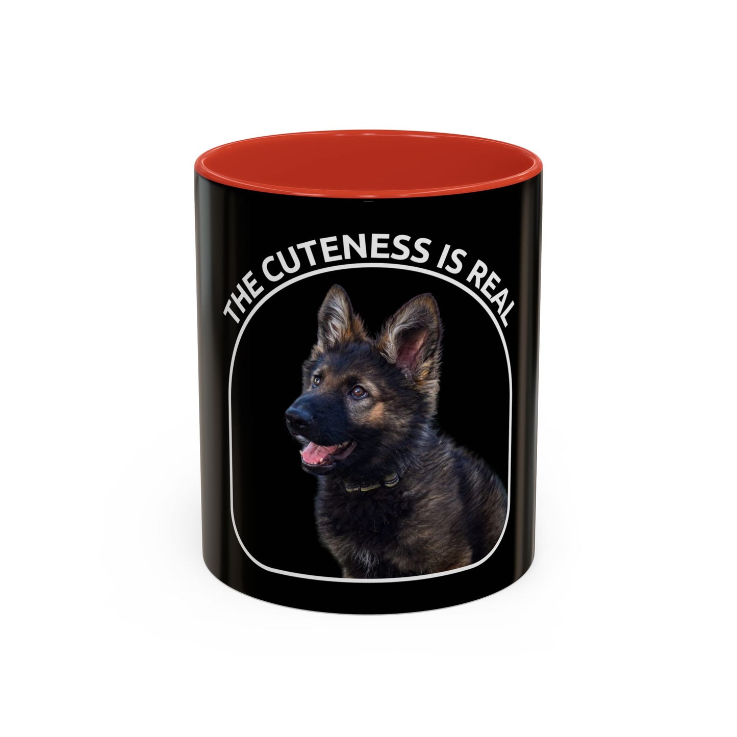 Accent Coffee Dog Lover Mug With a German Shepherd Puppy and Caption The Cuteness Is Real