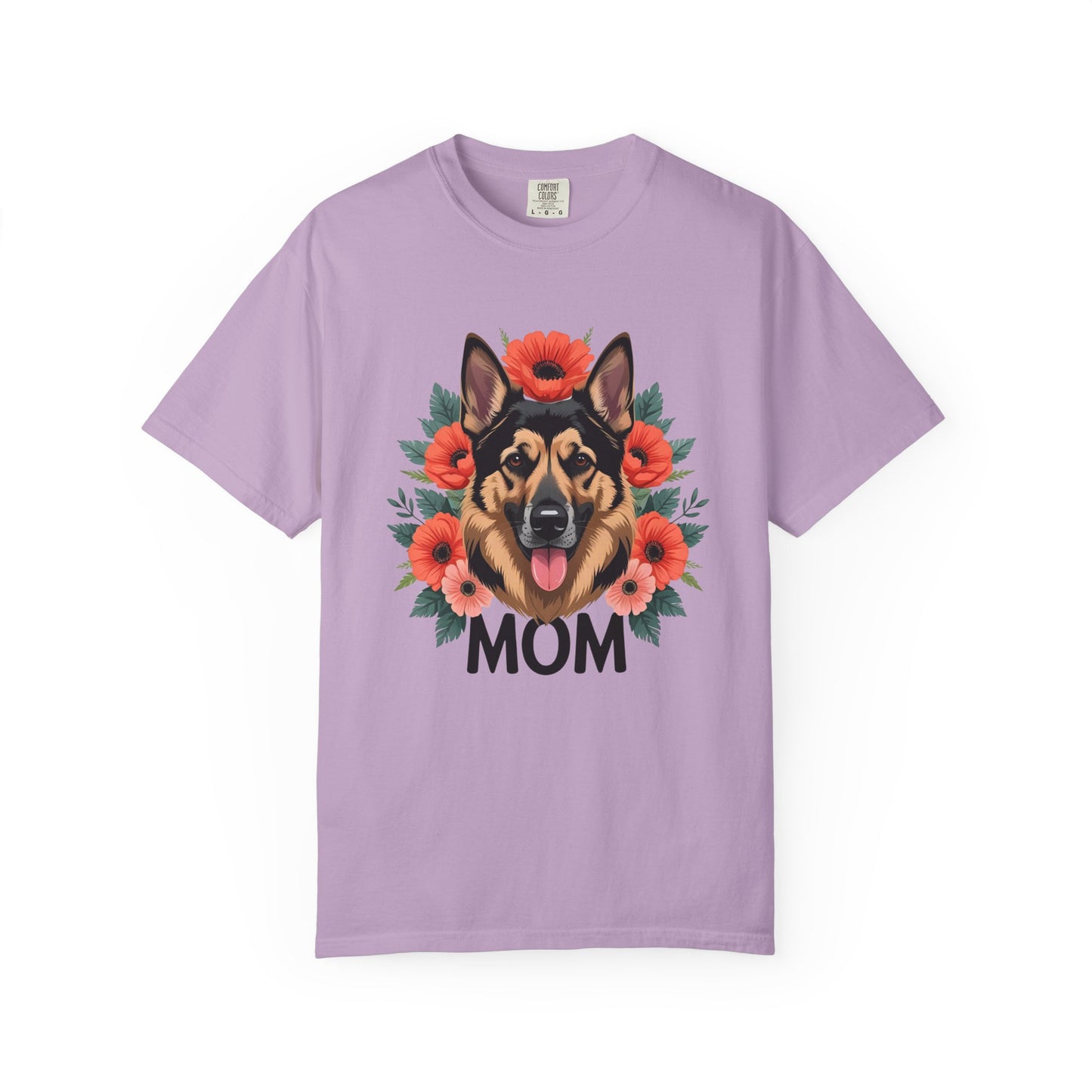 Floral German Shepherd Dog Mom T-Shirt, Perfect Gift for Dog Lovers, Mother’s Day, Birthday, Casual Wear, Comfortable Everyday Tee