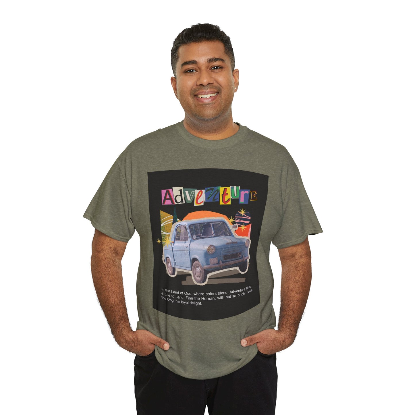 Adventure-Themed Unisex Cotton Tee, Retro Car Graphic Tee, Travel T-Shirt, Gift for Adventurers, Vintage Exploration Top
