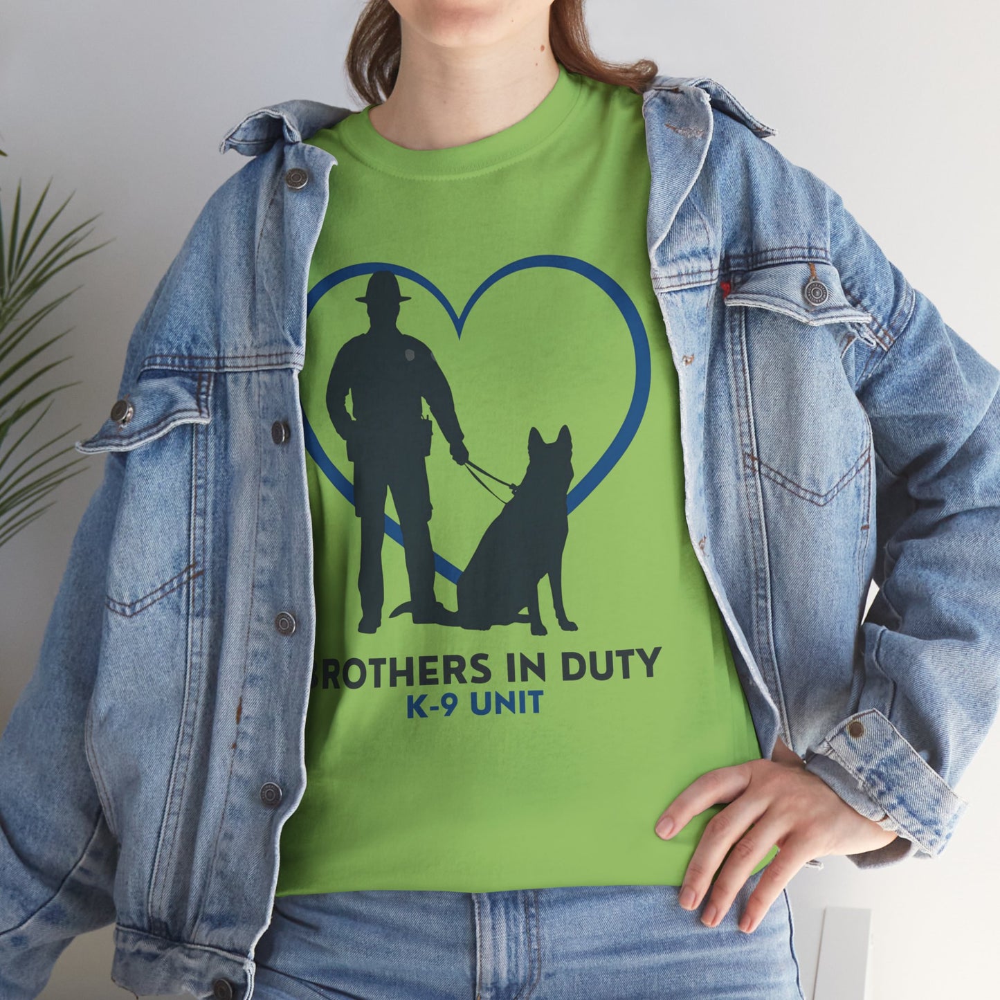 Heartfelt K-9 Unit Tee - Brothers In Duty | Police Officer Gift, Dog Lover Shirt, Law Enforcement Apparel