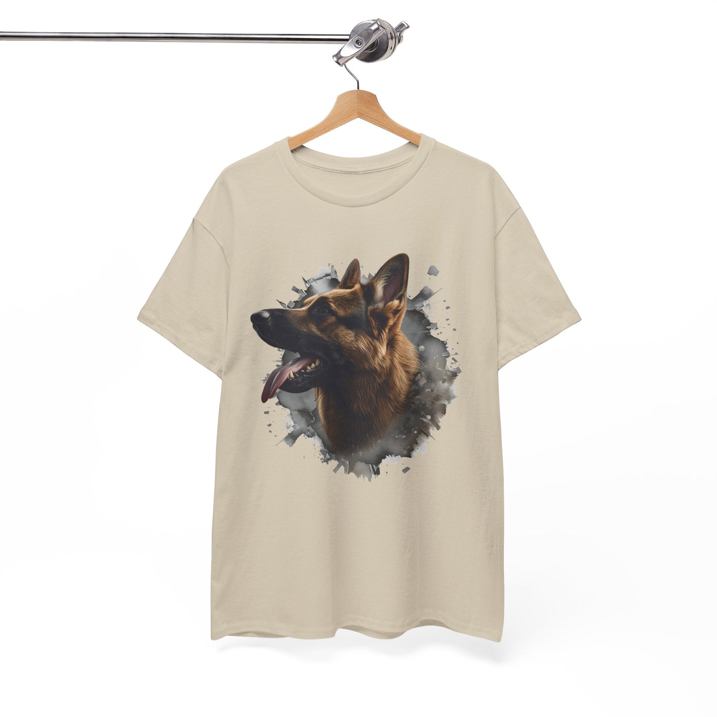 German Shepherd Lover Tee With 3D Design, Unisex Cotton Shirt, Dog T-Shirt, Pet Lovers Gift, Animal Enthusiast Apparel