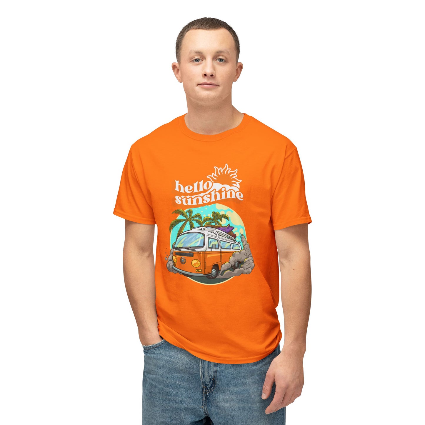 Hello Sunshine Beach Vibe T-Shirt, Summer Tee, Vacation Shirt, Gift for Travelers, Cool Graphic Tee