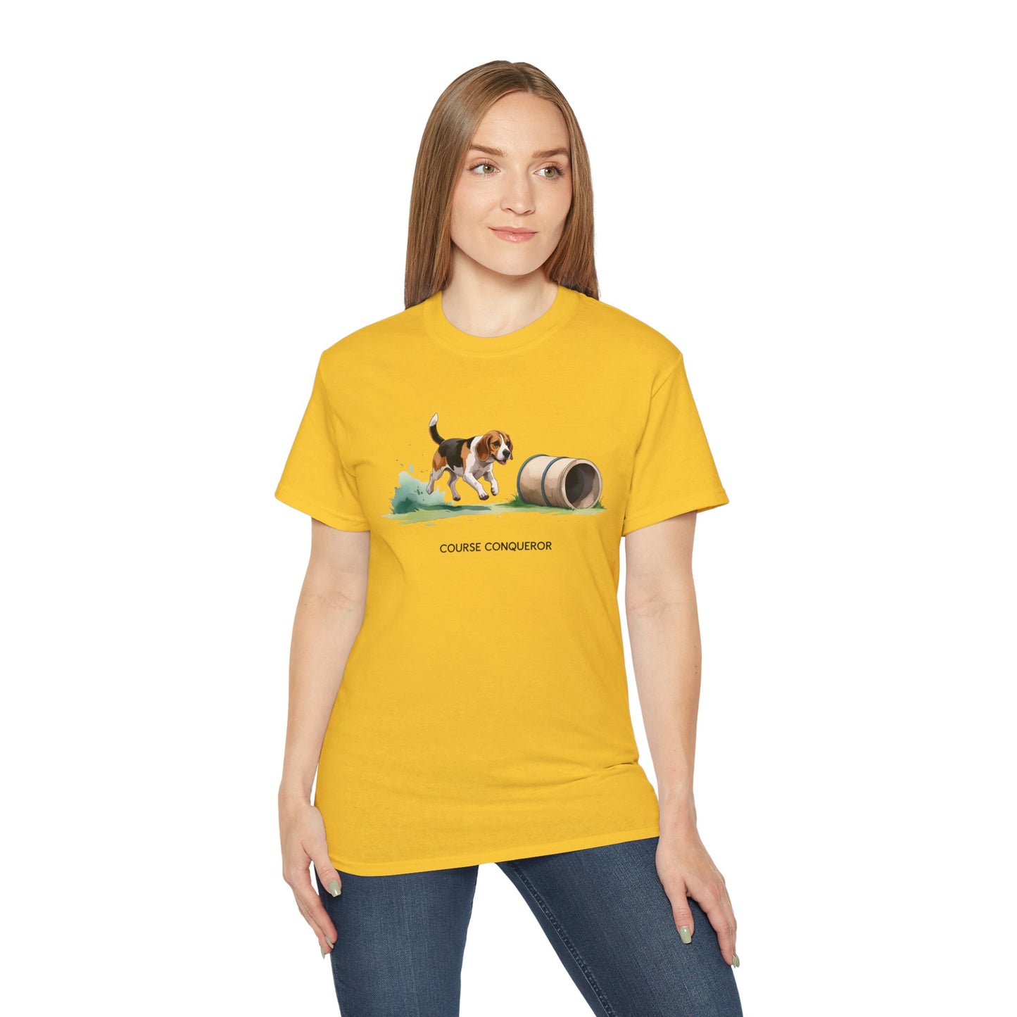 Dog Agility Tee - Course Conqueror | Beagle Graphic T-Shirt, Pet Enthusiast Gift, Animal Lover Apparel, Wearable Art for Dog Lovers