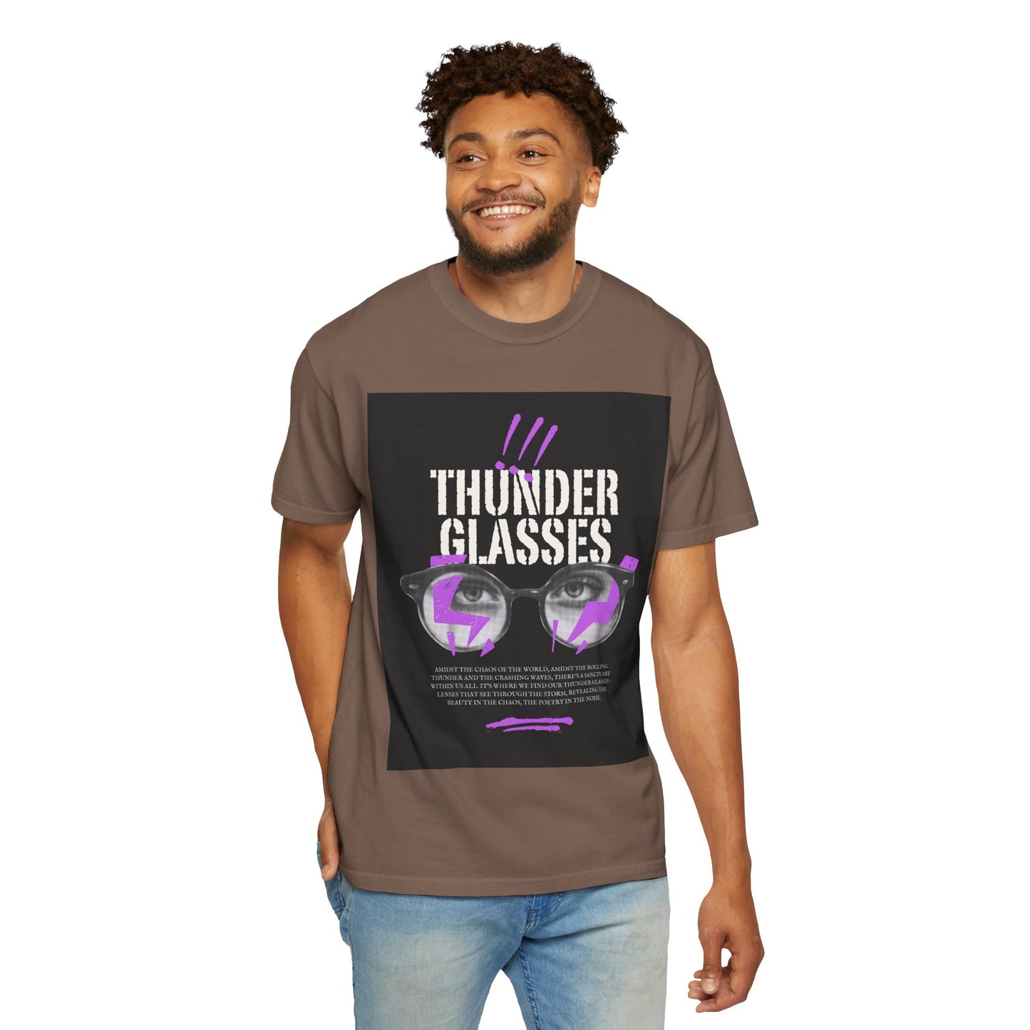 Thunder Glasses Unisex T-Shirt | Retro Graphic Tee for Music Lovers, Gift for Birthdays, Festivals, Unisex Style, Casual Wear