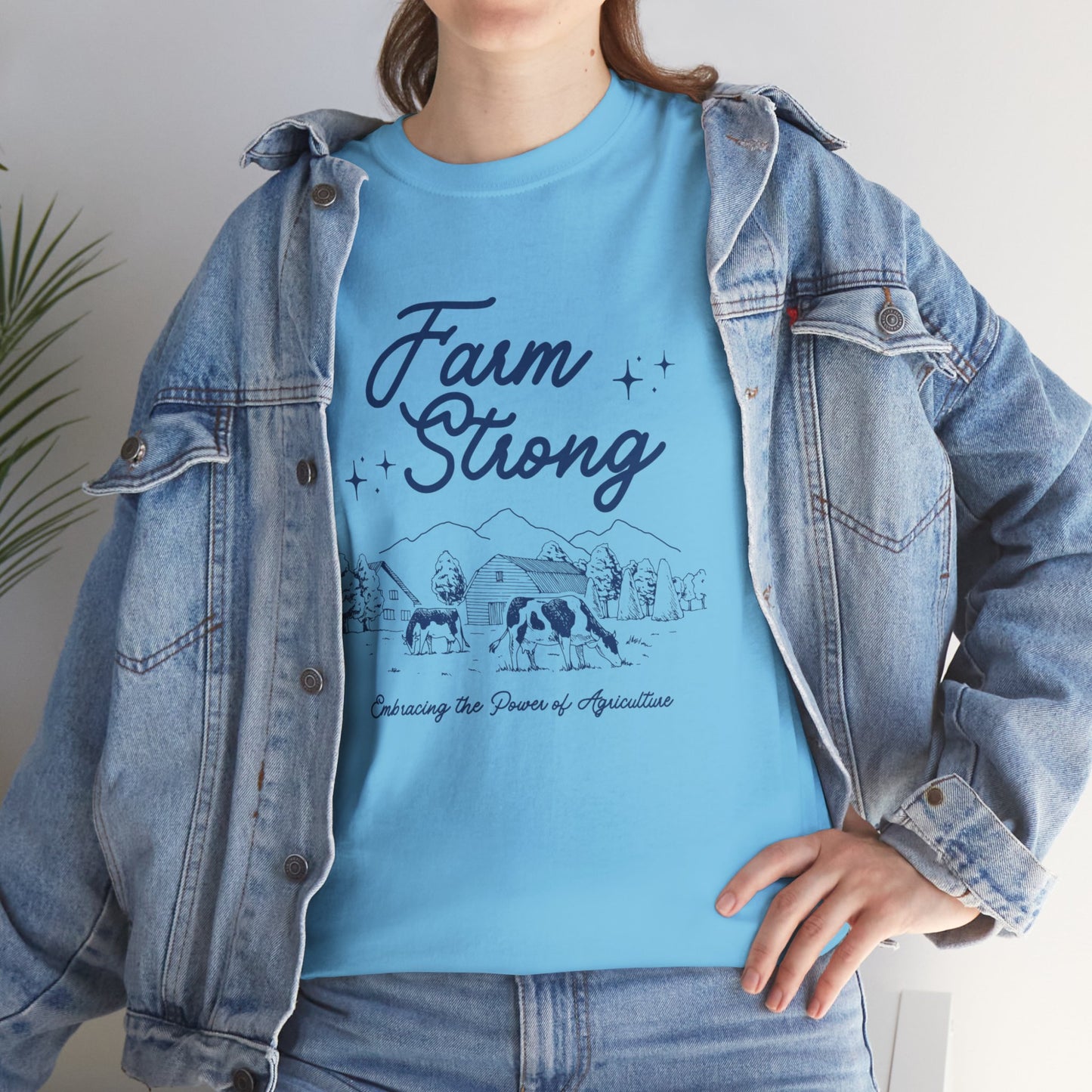Farm Strong Unisex Cotton Tee - Embracing the Power of Agriculture, Motivational Shirt, Inspirational Tee