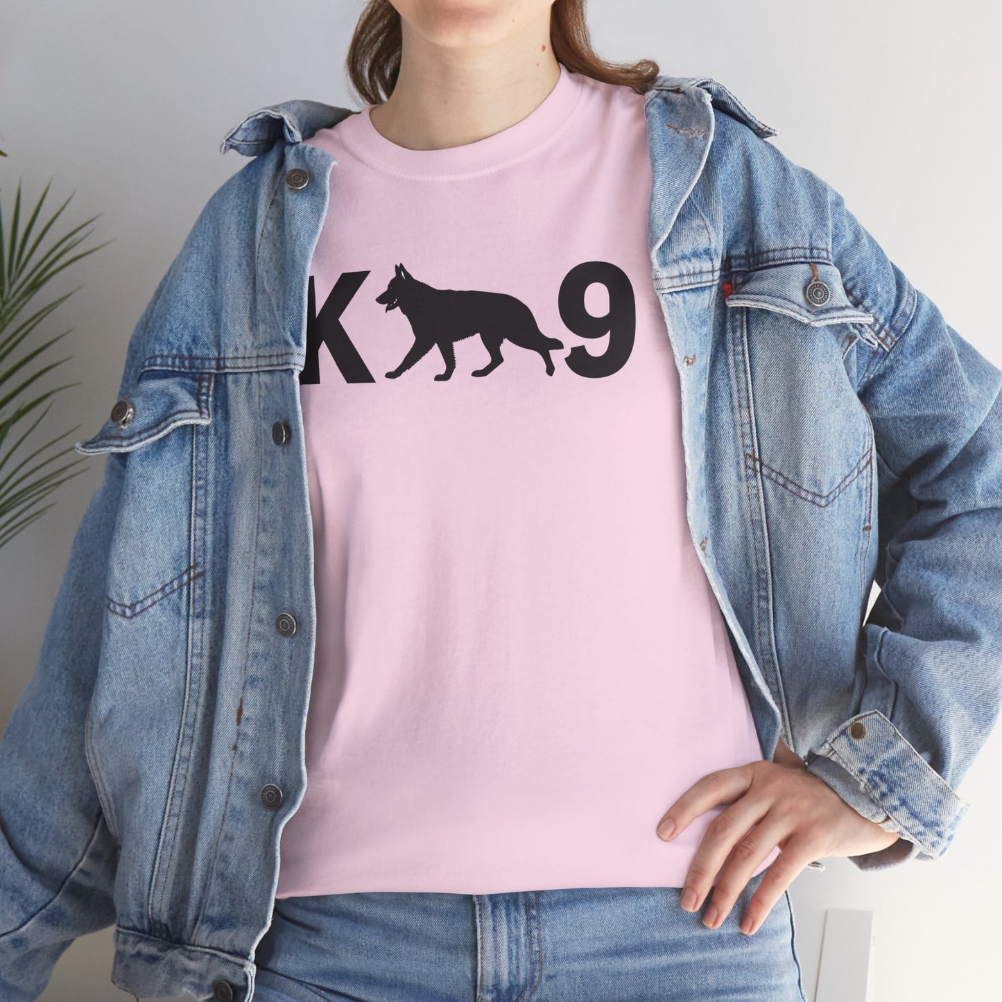 Black German Shepherd K9 Unisex Heavy Cotton Tee - Perfect for Dog Lovers, Pet Owners