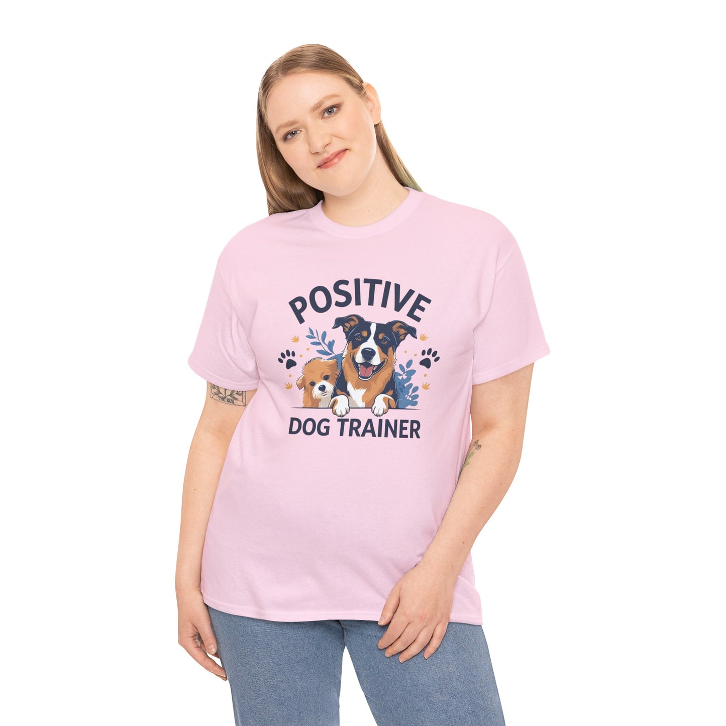 Positive Dog Trainer Tee, Dog Lover Gift, Unisex Cotton T-Shirt, Pet Training Apparel, Animal Care, Casual Dog Shirt