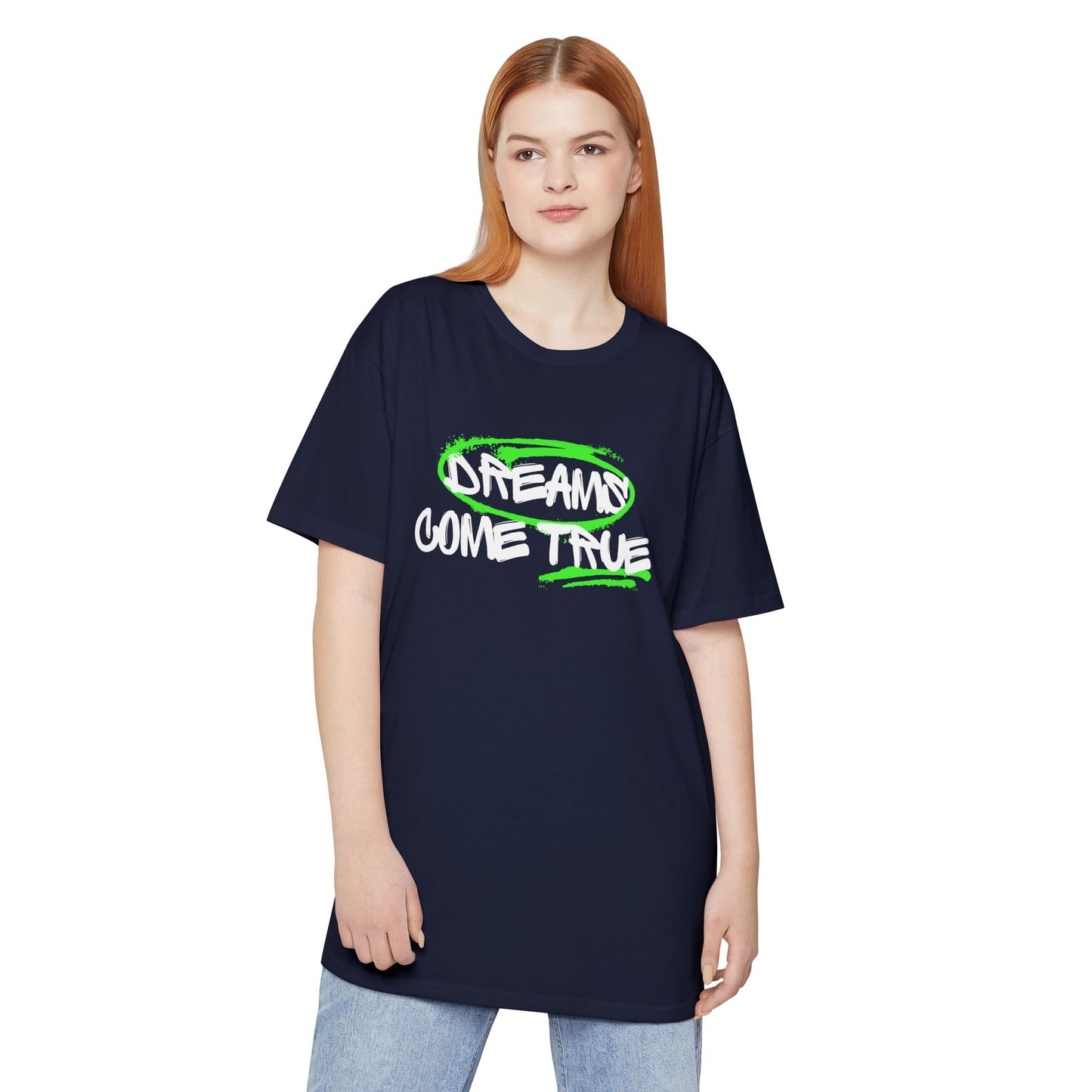 Dreams Come True Unisex Long Body Urban Tee - Relaxed Fit Graphic Tee for Casual Wear, Streetwear, Gift for Dreamers, Motivational