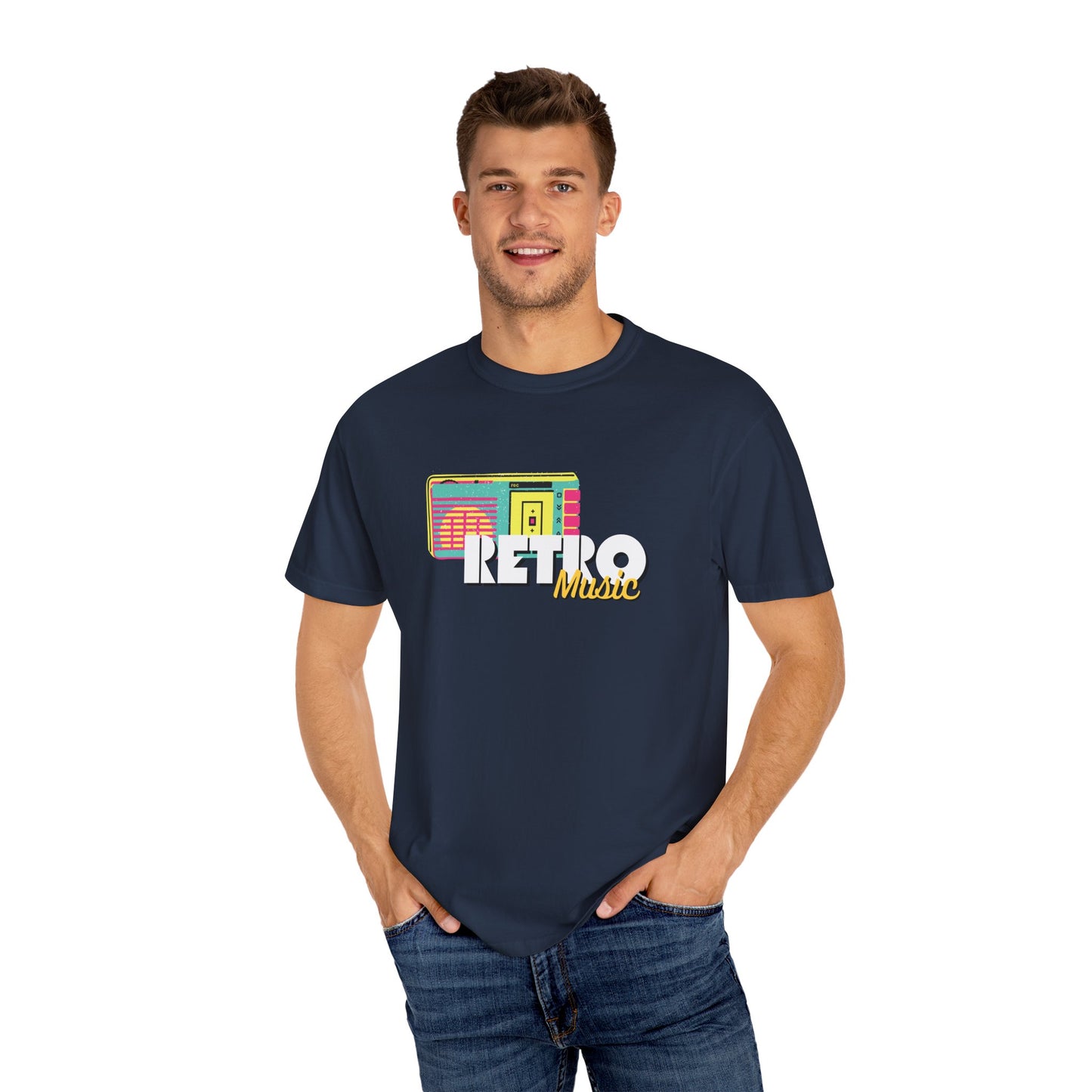 Retro Music T-Shirt, Vintage Style Tee, Unisex Garment-Dyed Shirt, Perfect for Music Lovers, Great for Festivals and Gifts