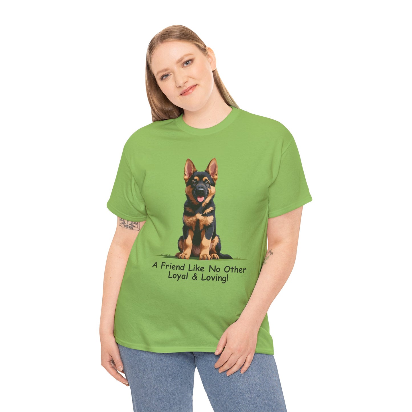 Adorable German Shepherd Puppy Lover Tee: A Friend Like No Other, Dog Owner Gift, Dog Mom Shirt, Gifts for Animal Lovers, Unisex Cotton T-shirt