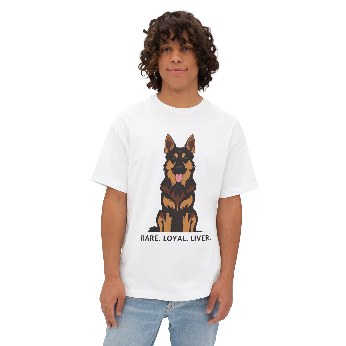 Liver German Shepherd Lover's Boxy Tee - Rare, Loyal, Liver | Pet Lover Gift, Dog Shirt, Animal Lover Style, Unisex T-Shirt, Casual Wear