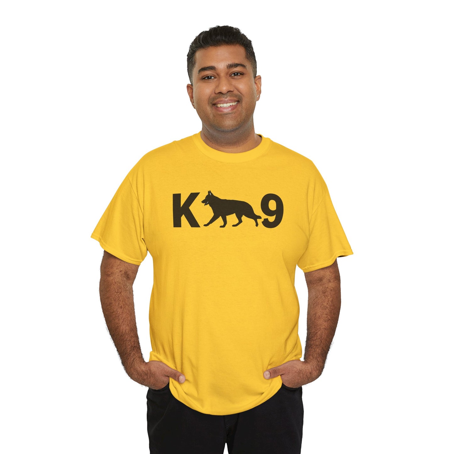 Black German Shepherd K9 Unisex Heavy Cotton Tee - Perfect for Dog Lovers, Pet Owners