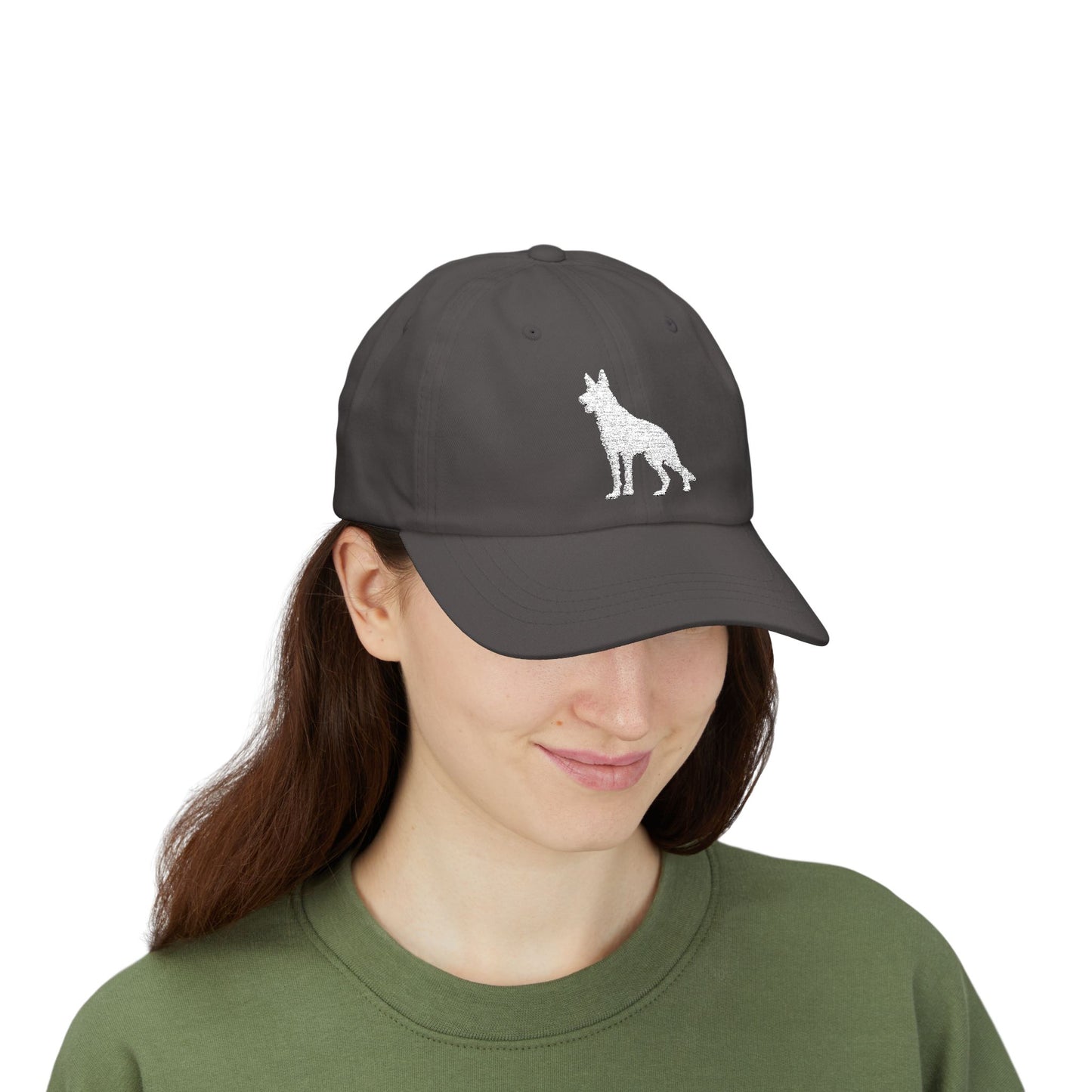 Classic German Shepherd Embroidered Dad Cap, Dog Silhouette, Casual Unisex Hat, Perfect Gift for Dog Lovers