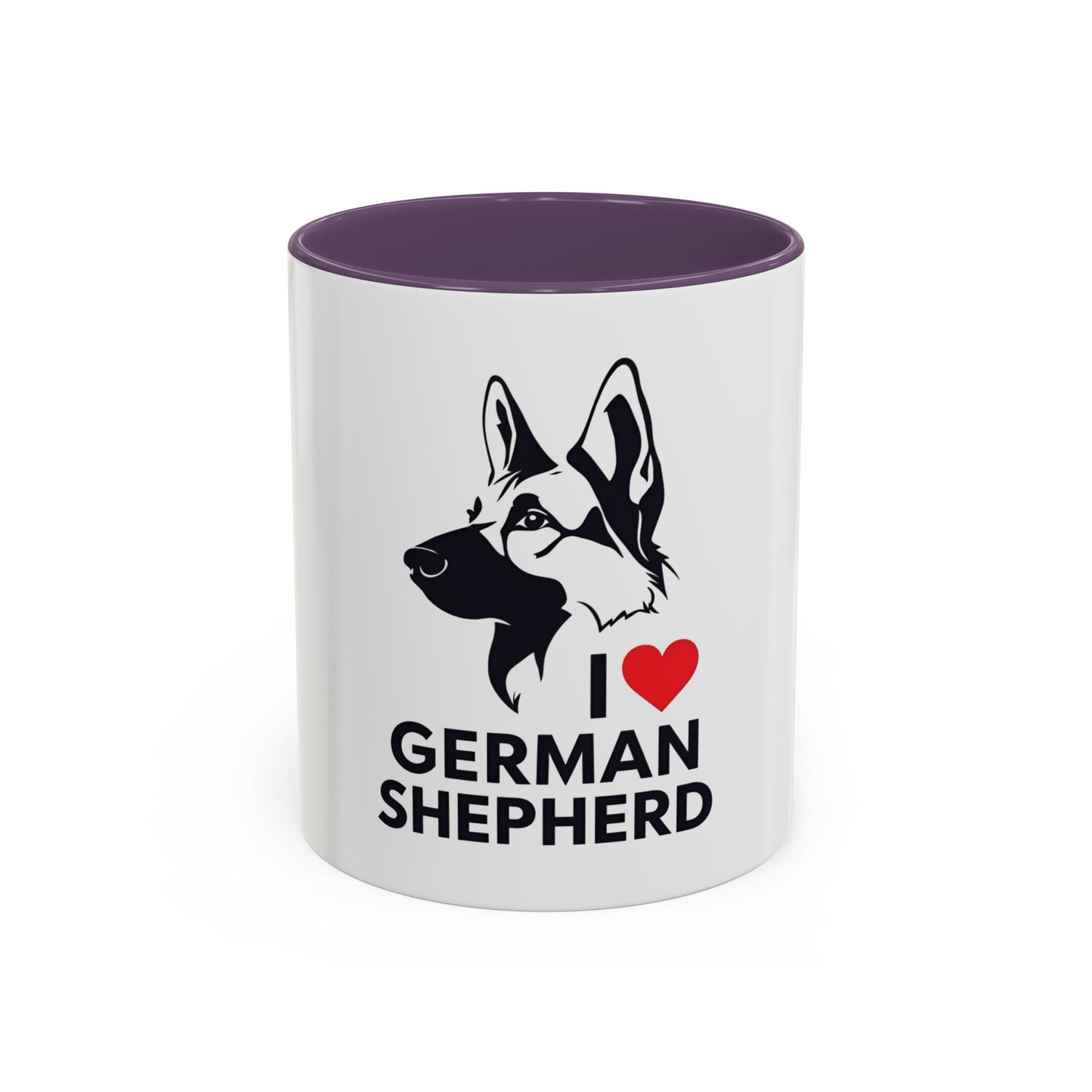 I Love German Shepherd Accent Coffee Mug - Perfect Gift for Dog Lovers, Pet Enthusiasts, Birthday, Home Decor