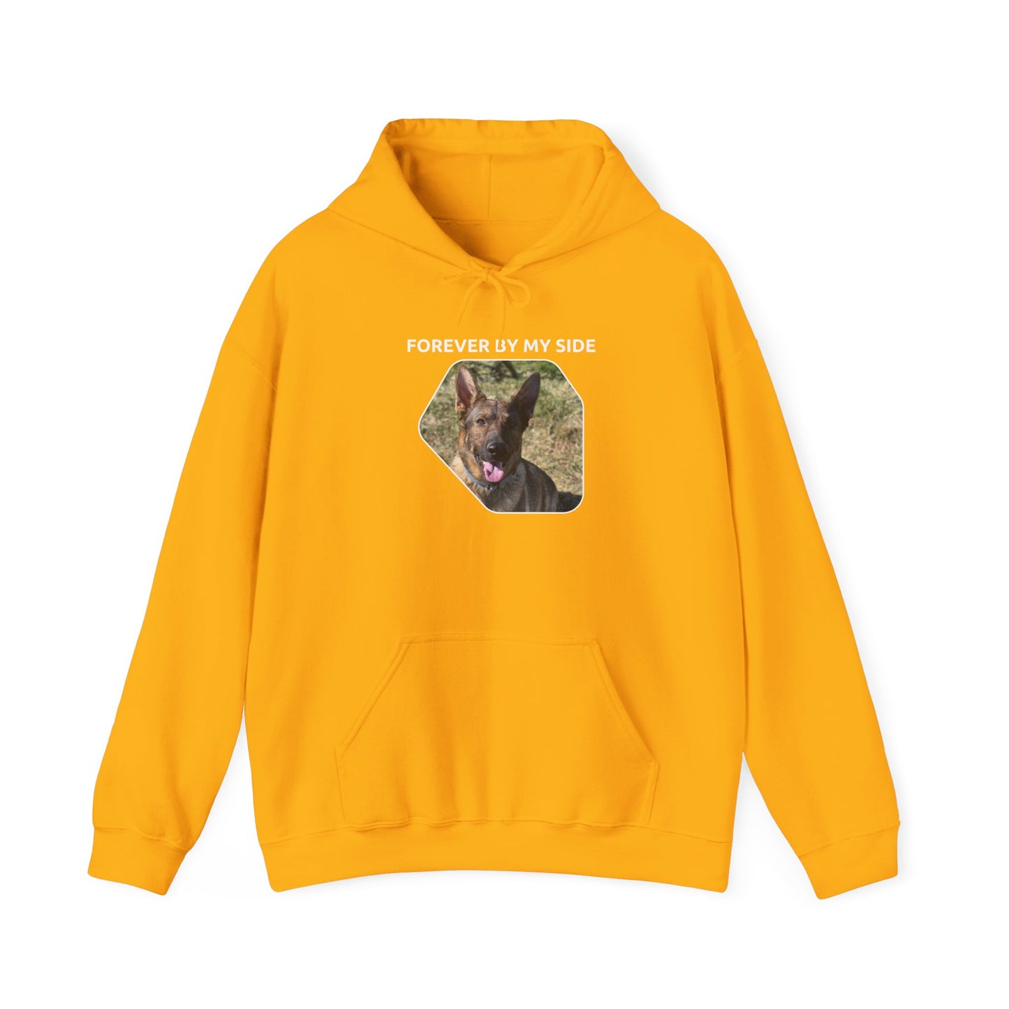 Unisex Dog Lover Hoodie With a Sable German Shepherd and Caption Forever By My Side