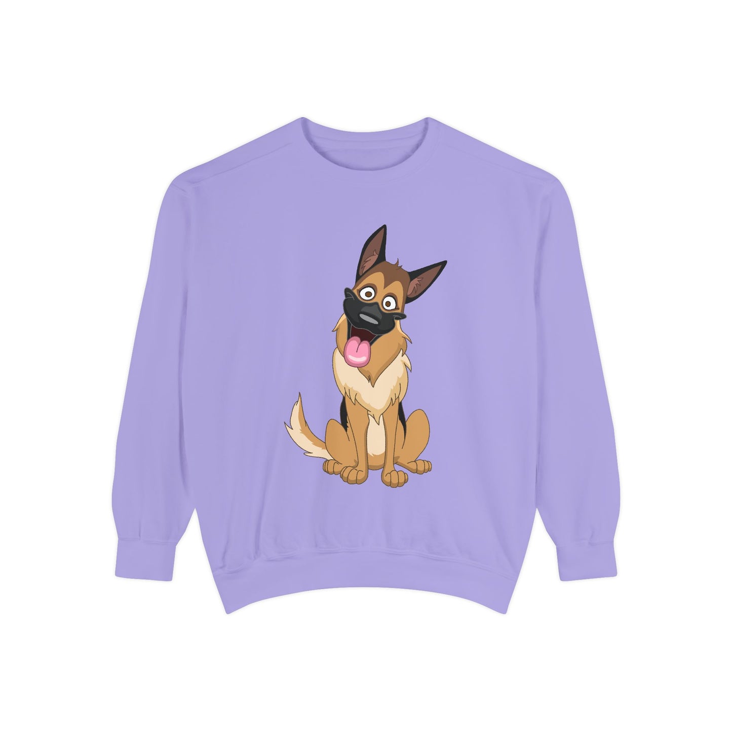 Funny Dog Cartoon Sweatshirt for Pet Lovers - Unisex Garment-Dyed Apparel