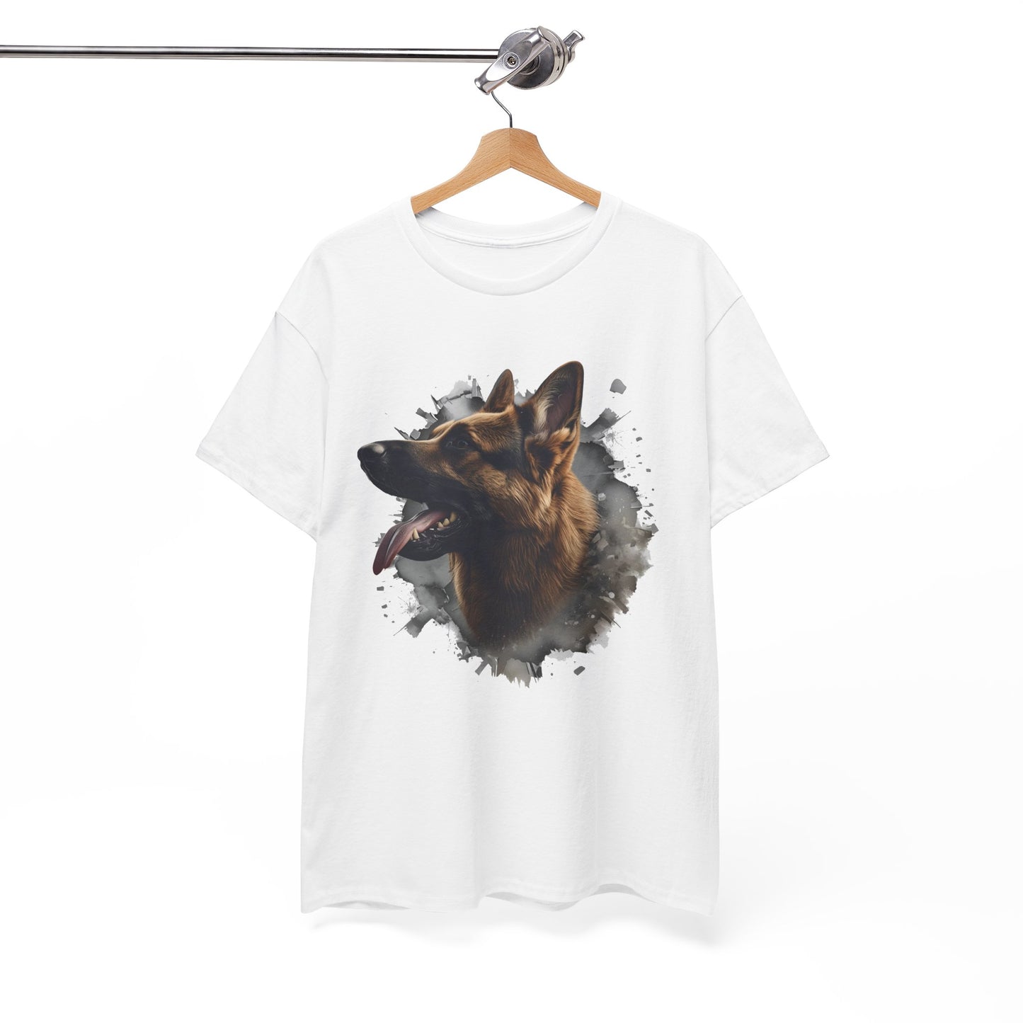 German Shepherd Lover Tee With 3D Design, Unisex Cotton Shirt, Dog T-Shirt, Pet Lovers Gift, Animal Enthusiast Apparel