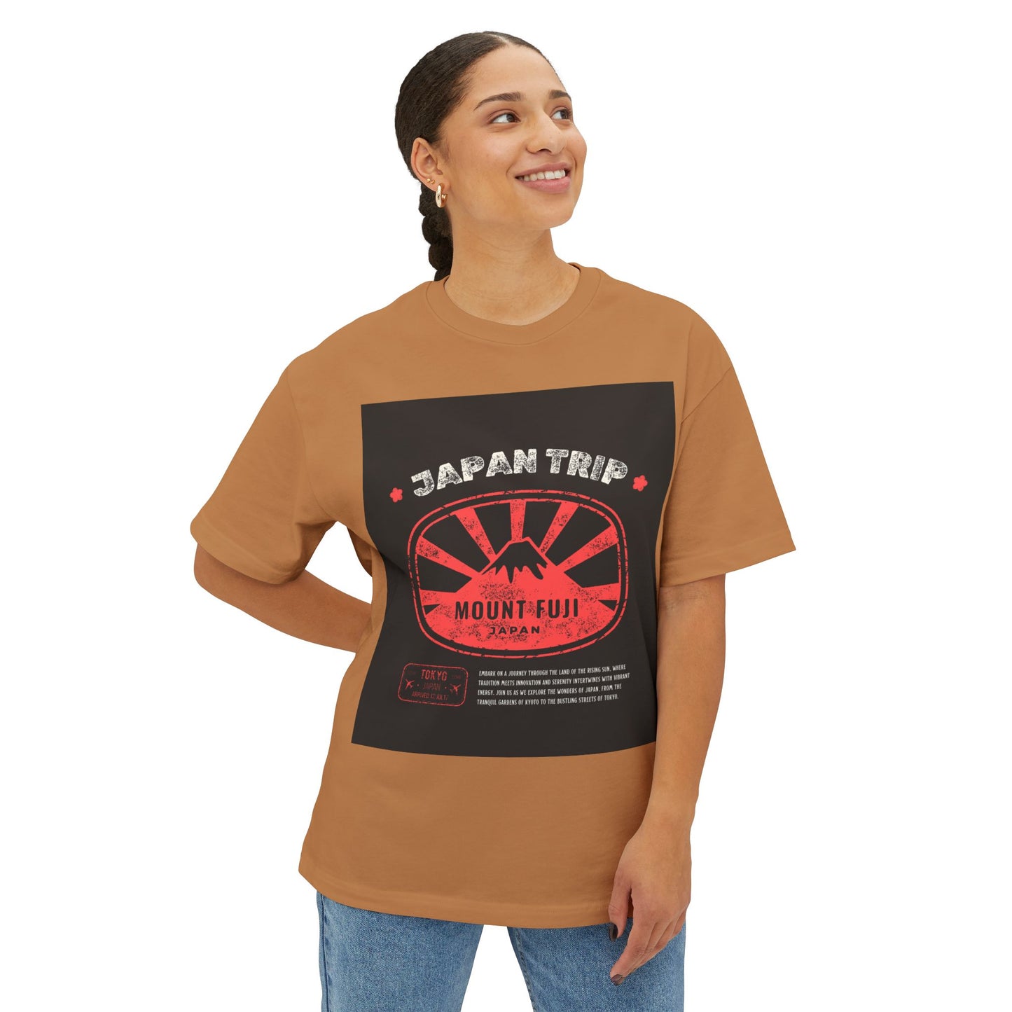 Japan Trip Oversized Tee, Travel Shirt, Unisex Graphic Tee, Mount Fuji Apparel, Casual Summer Top, Vacation Wear, Gift for Travelers