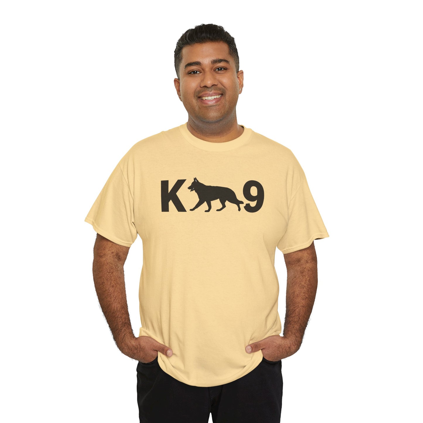 Black German Shepherd K9 Unisex Heavy Cotton Tee - Perfect for Dog Lovers, Pet Owners