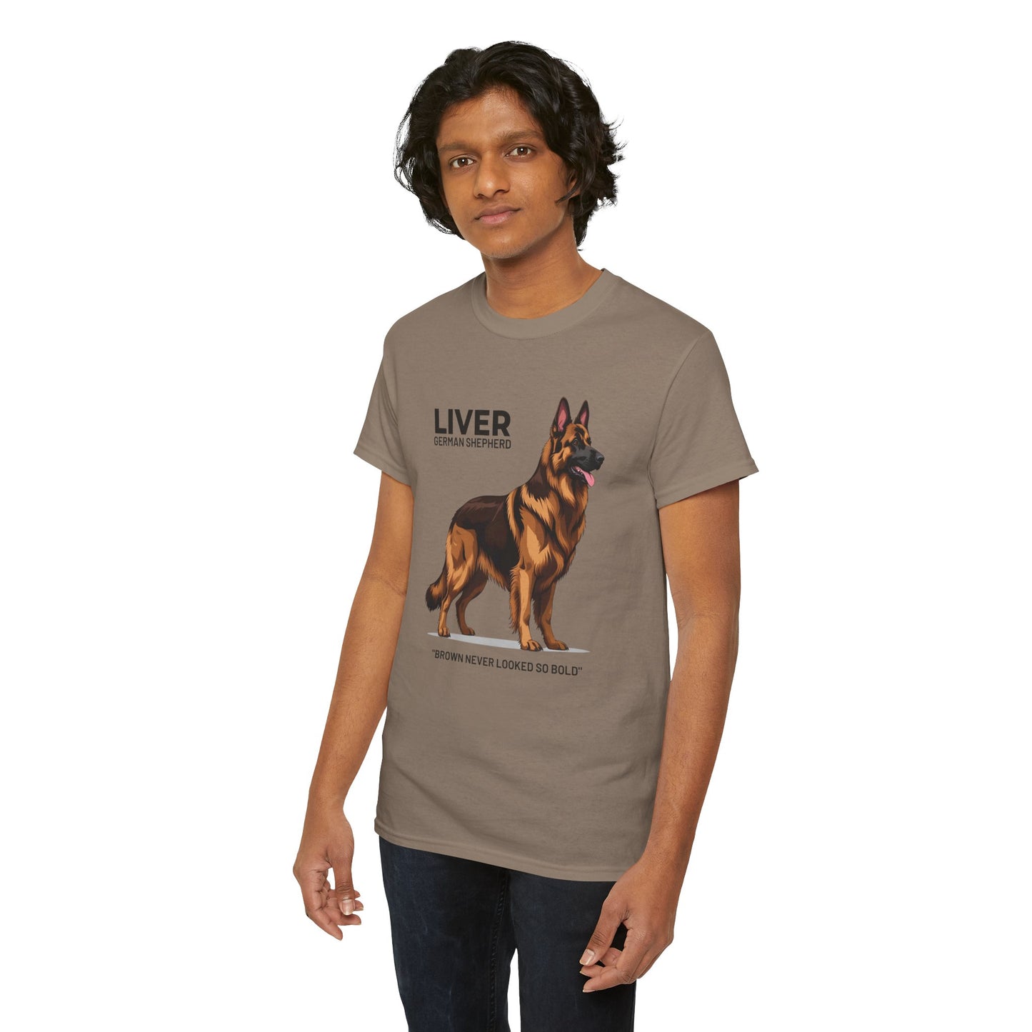 Liver German Shepherd Lover Tee - Brown Never Looked So Bold | Dog Owner Gift, Pet Parent Shirt, Animal Lover Apparel