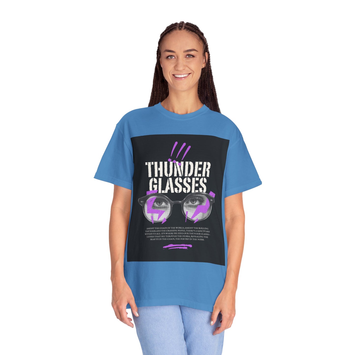 Thunder Glasses Unisex T-Shirt | Retro Graphic Tee for Music Lovers, Gift for Birthdays, Festivals, Unisex Style, Casual Wear
