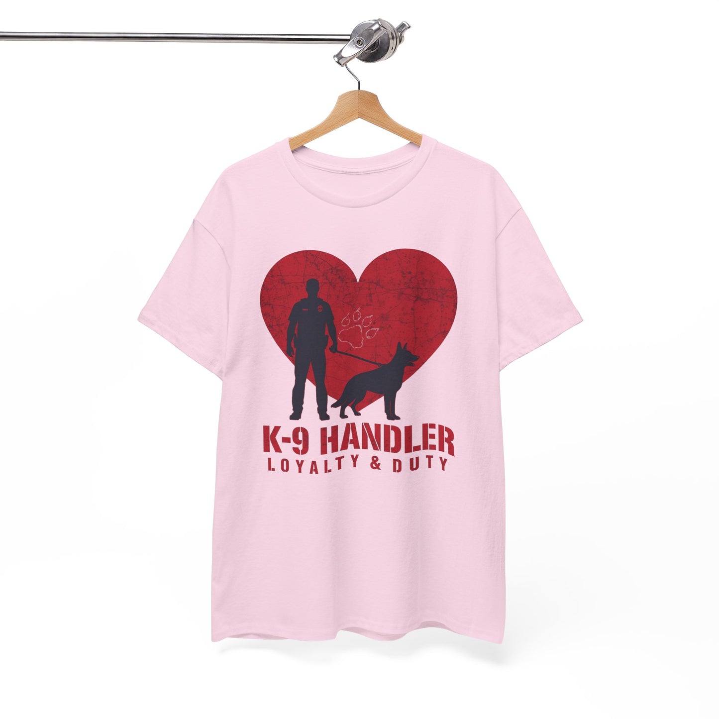 K-9 Handler Heavy Cotton Tee - Loyalty & Duty Shirt, Dog Lover Gift