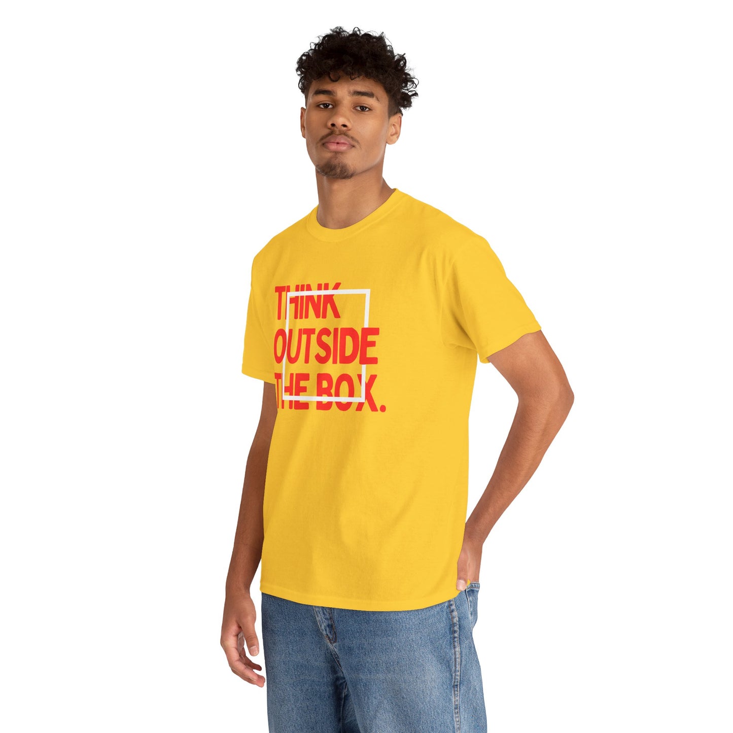 Creative Thinking Unisex Cotton Tee - Thin Out of Box, Inspirational Shirt, Motivational Gifts, Trendy Top for All Occasions, Perfect for Dreamers