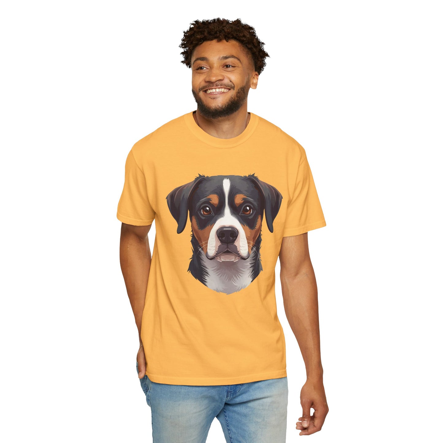 Unisex Tricolor Dog's 3D Design T-Shirt, Gift for Dog Owners, Animal Lover Apparel